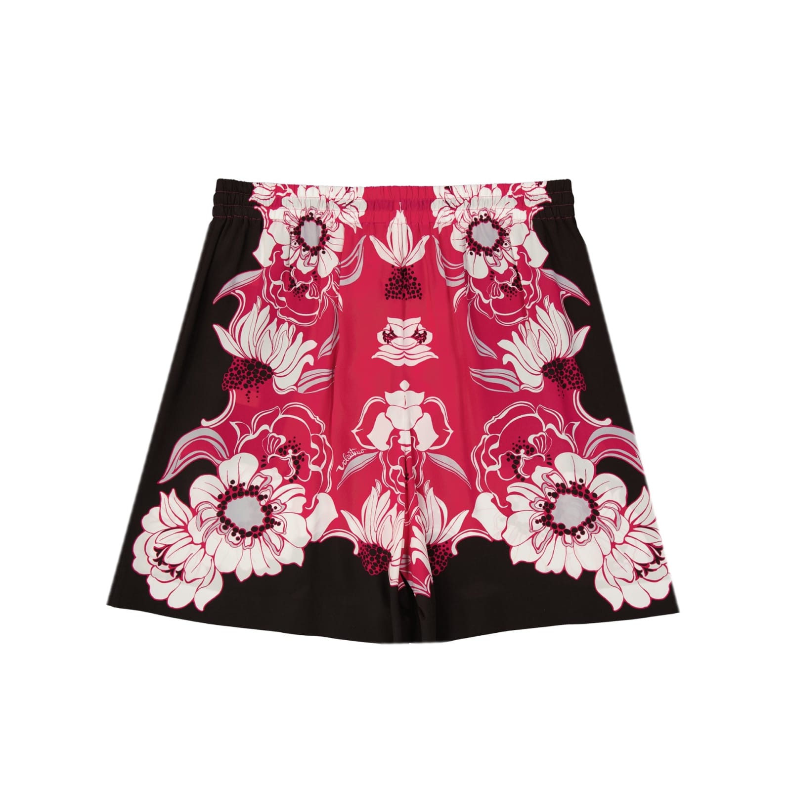 Shop Valentino Silk Shorts In Pink