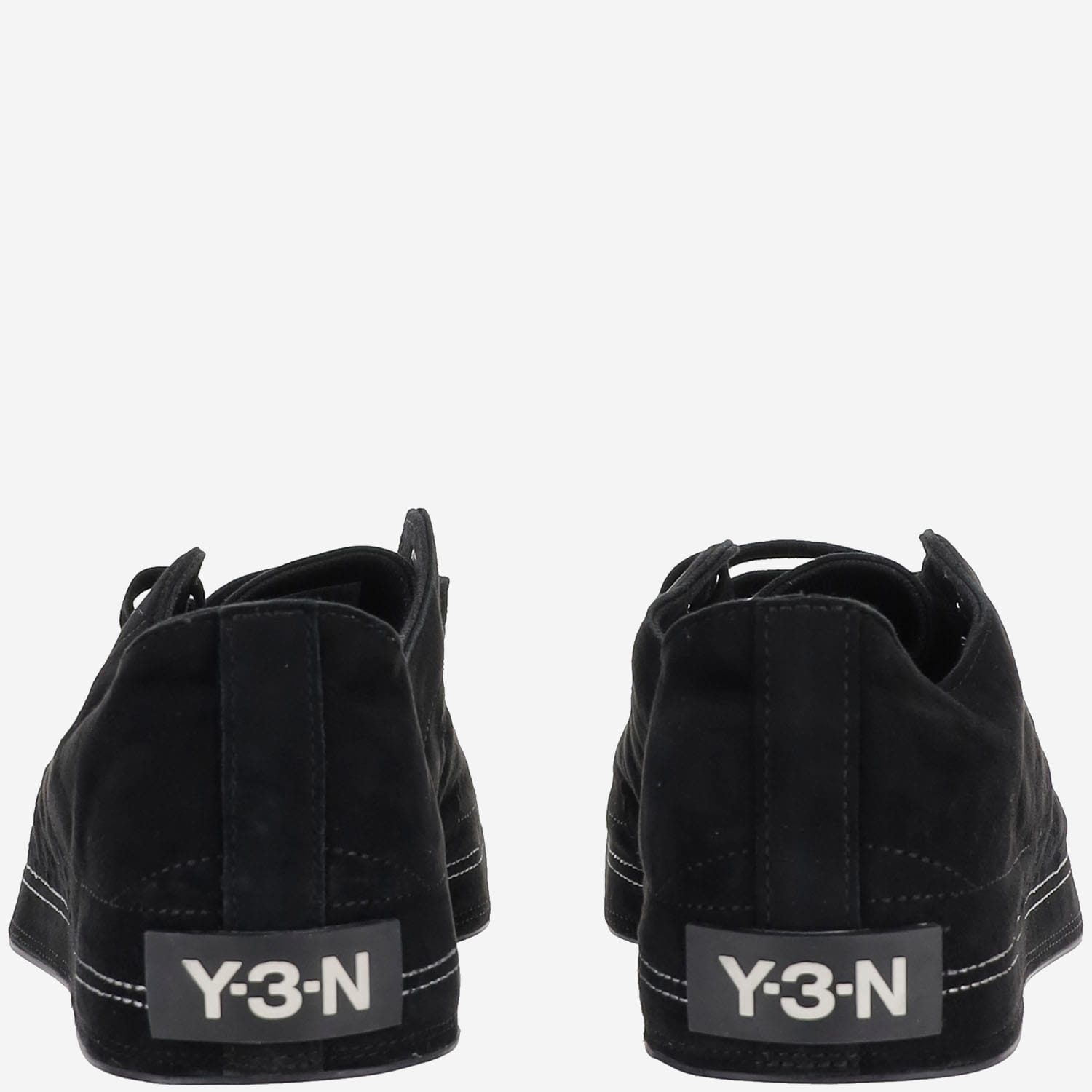 Y-3 Black Leather Nizzastar Lo Sneakers In Black