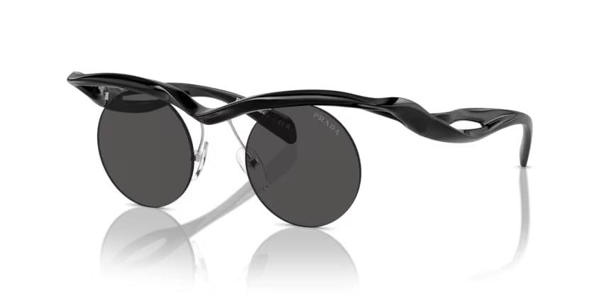 Shop Prada Pr A18s Black Sunglasses