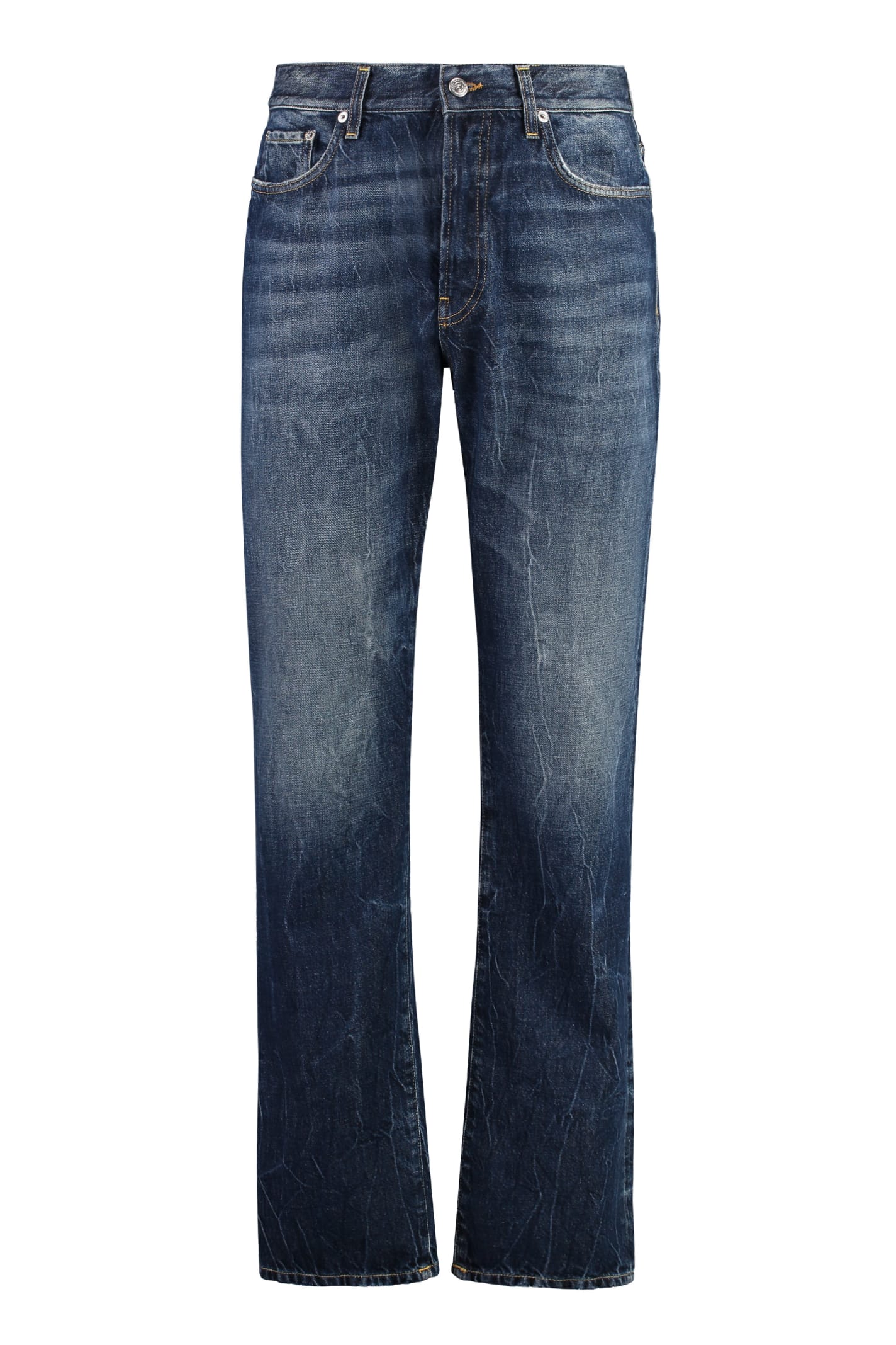 Shop Department Five Bowl 5-pocket Straight-leg Jeans In Denim