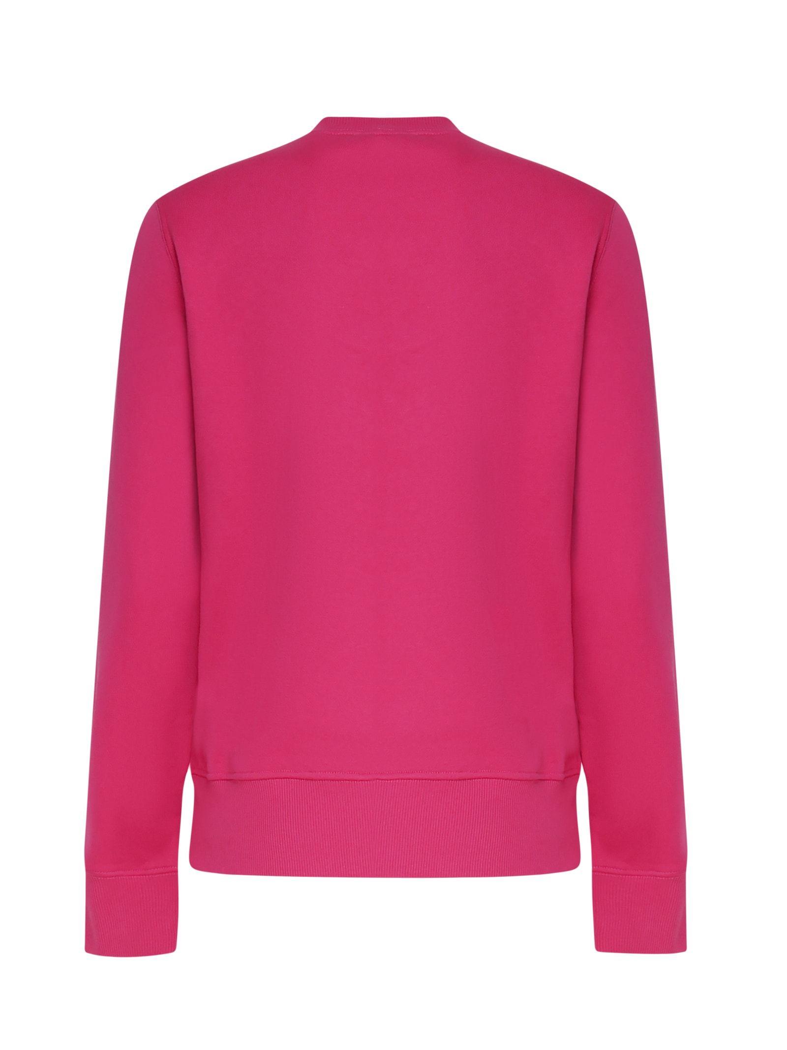 Shop Versace Jeans Couture Cotton Sweatshirt In Raspberry Rose