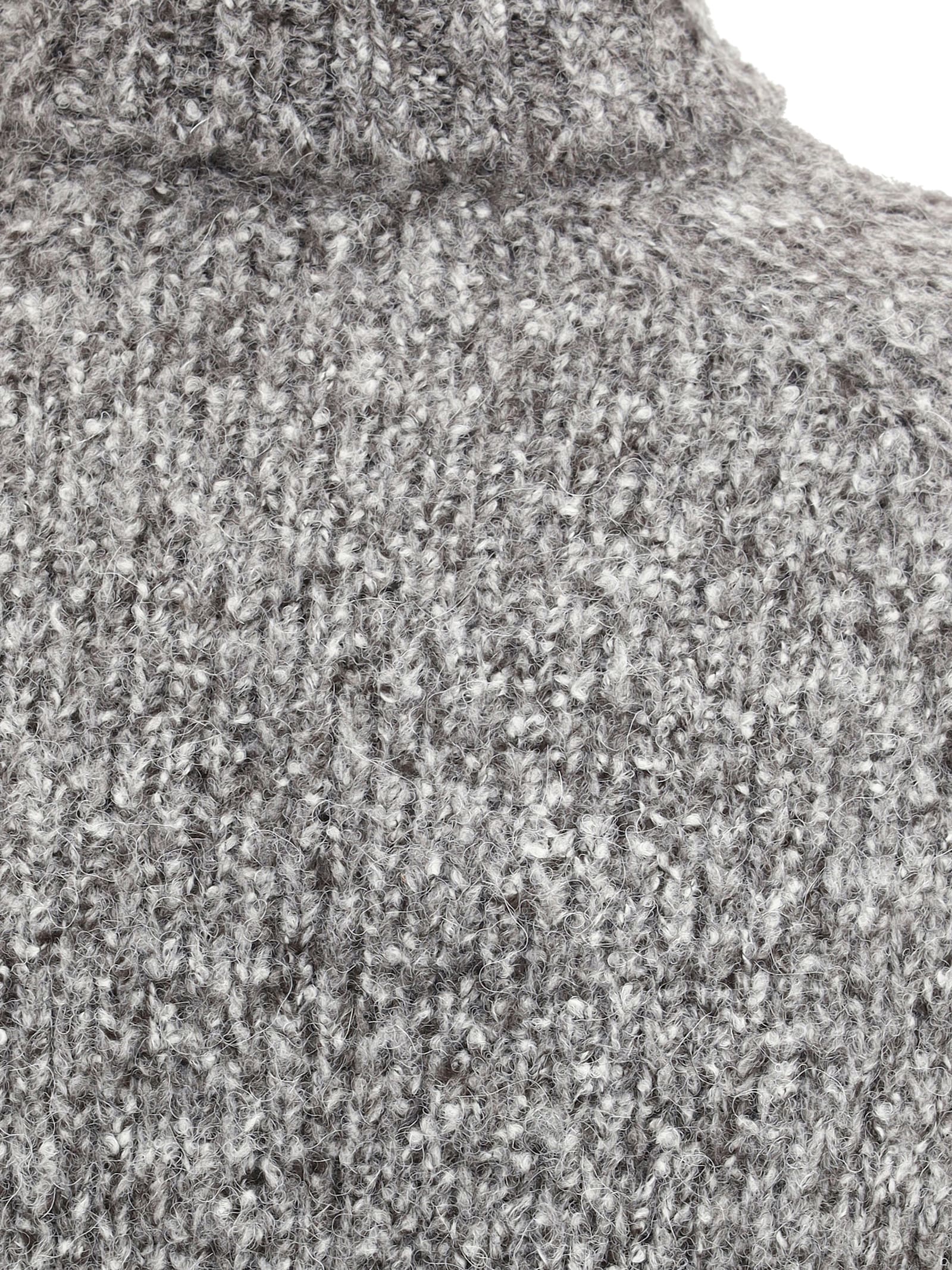 Brunello Cucinelli Men Buttoned Turtleneck Sweater In Neutral