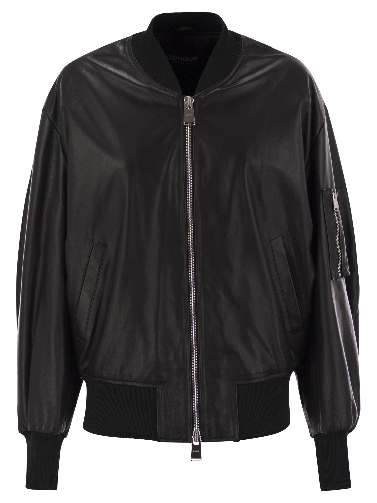 Loose Nappa Bomber Jacket