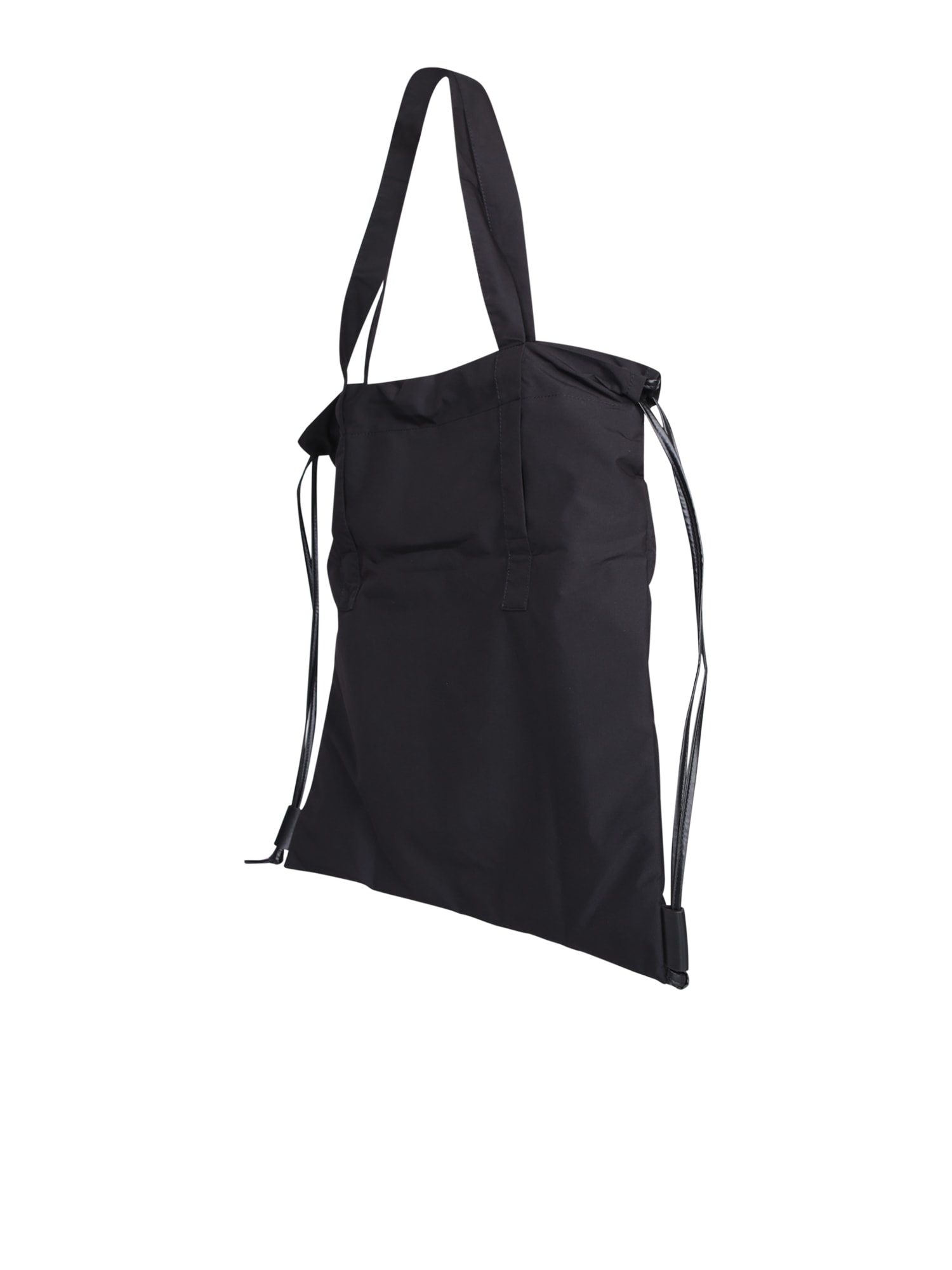 Shop Moncler Aq Tote Drawstring Black Bag