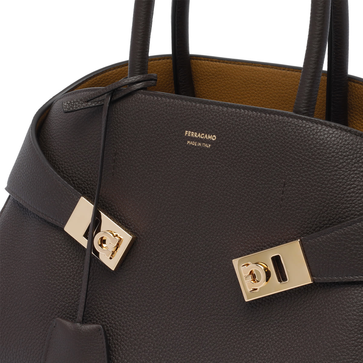Ferragamo Small Hug Handbag In Brown