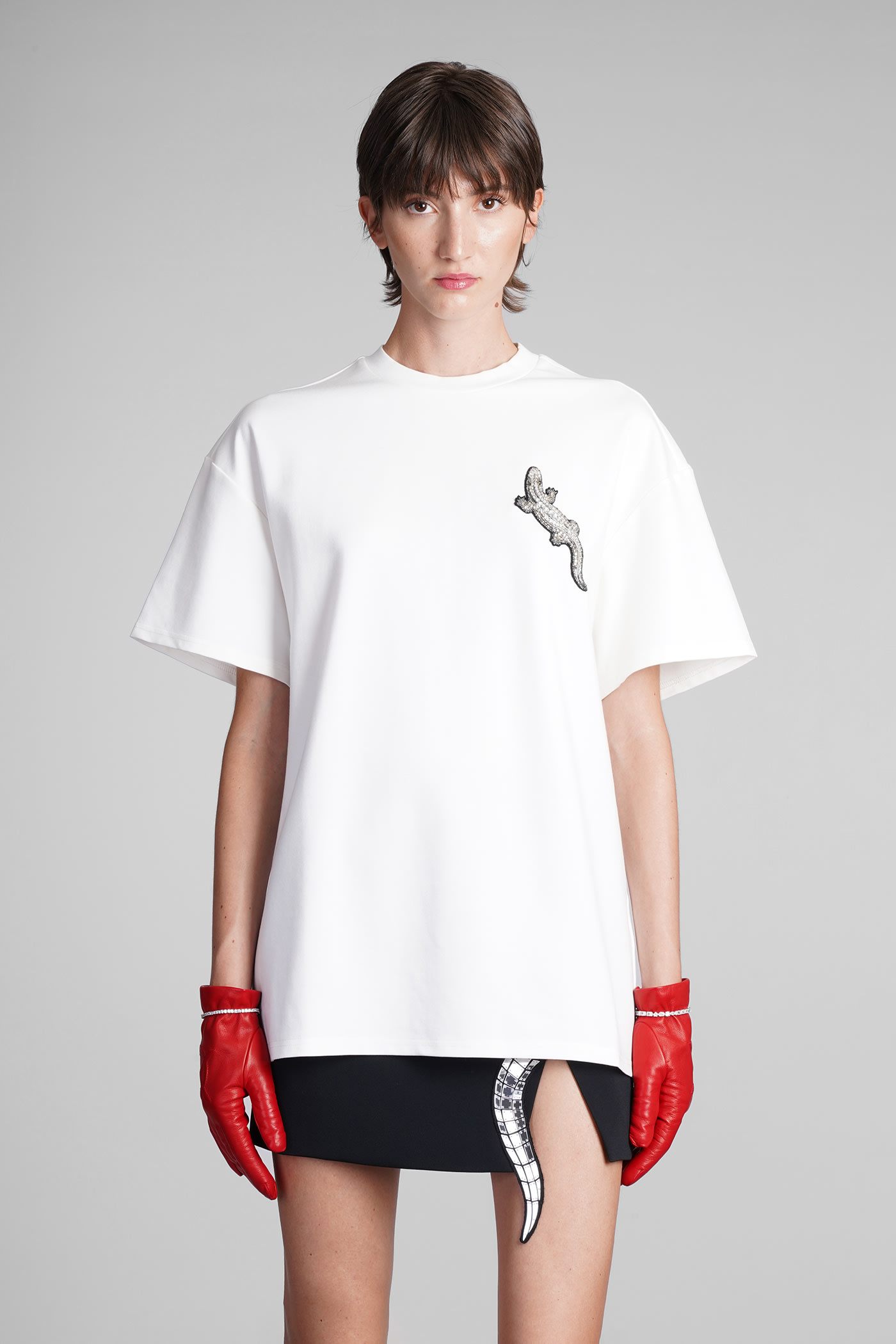 David Koma T-shirt In White Cotton