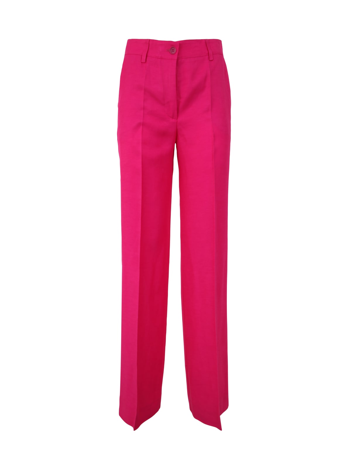 P.A.R.O.S.H SATIN, VISCOSE AND LINEN TROUSERS