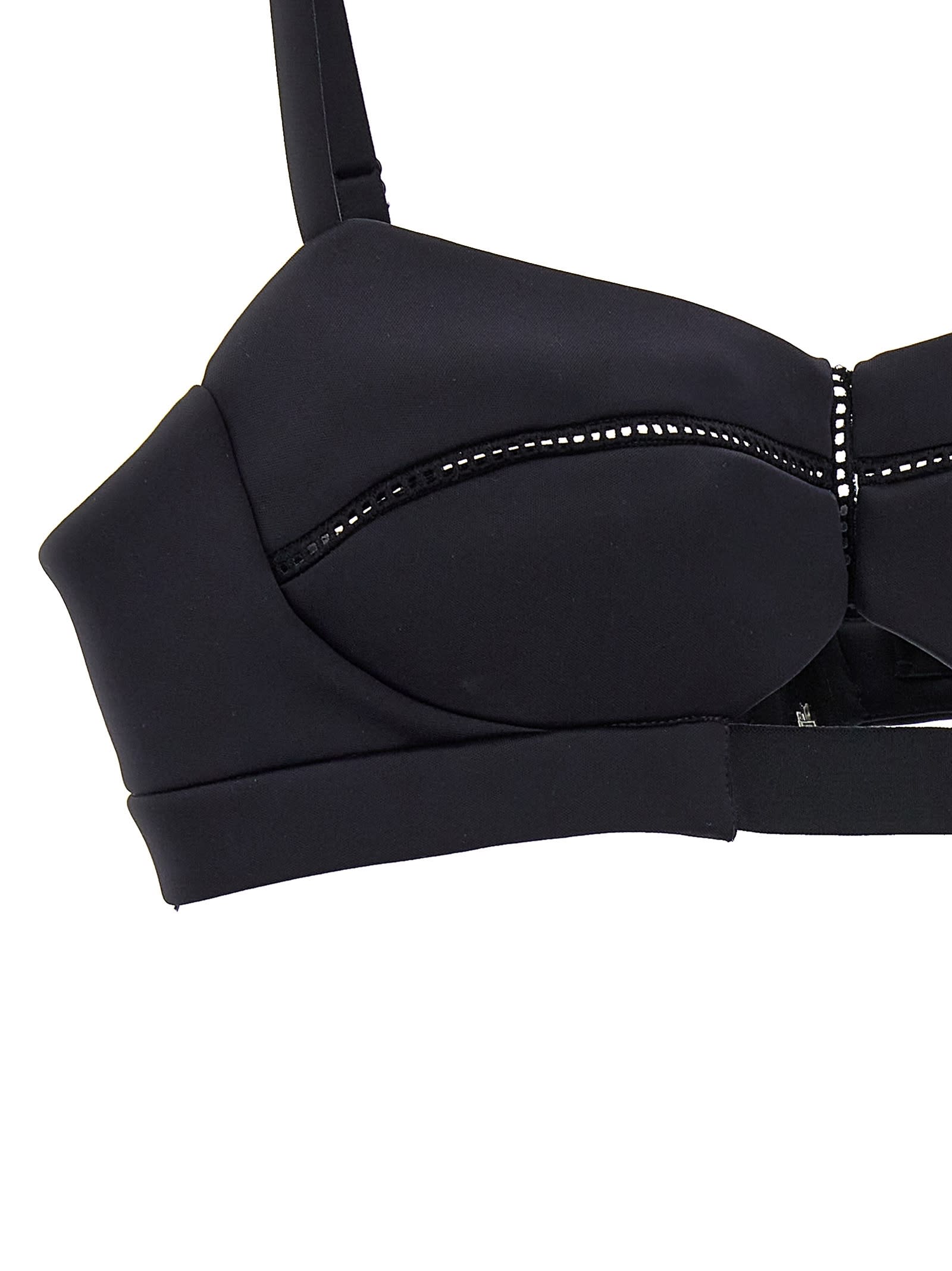 Shop Giovanni Bedin Scuba Bralette Top In Black