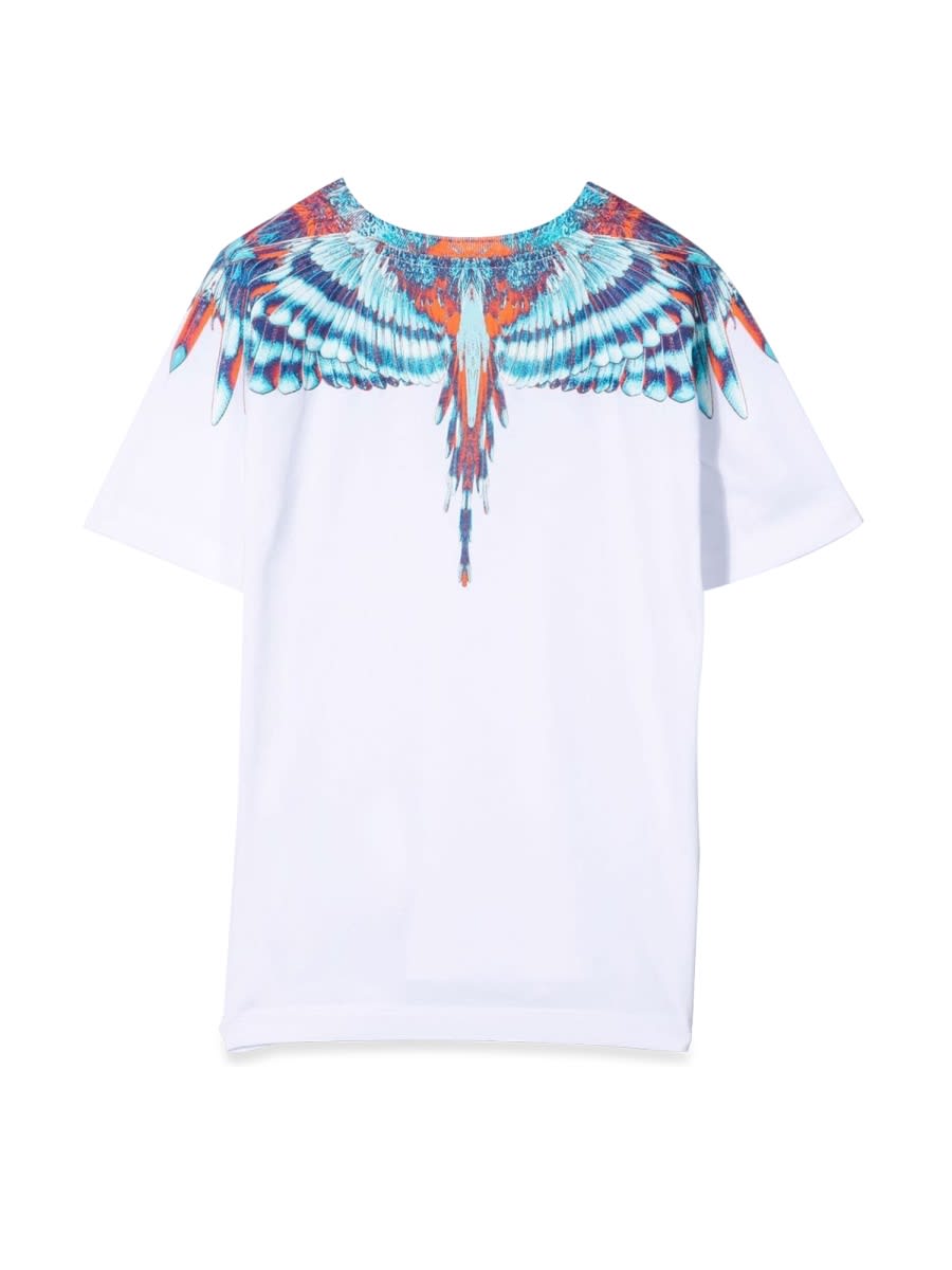 Marcelo Burlon County Of Milan T-shirt Con Stampa Ali In White