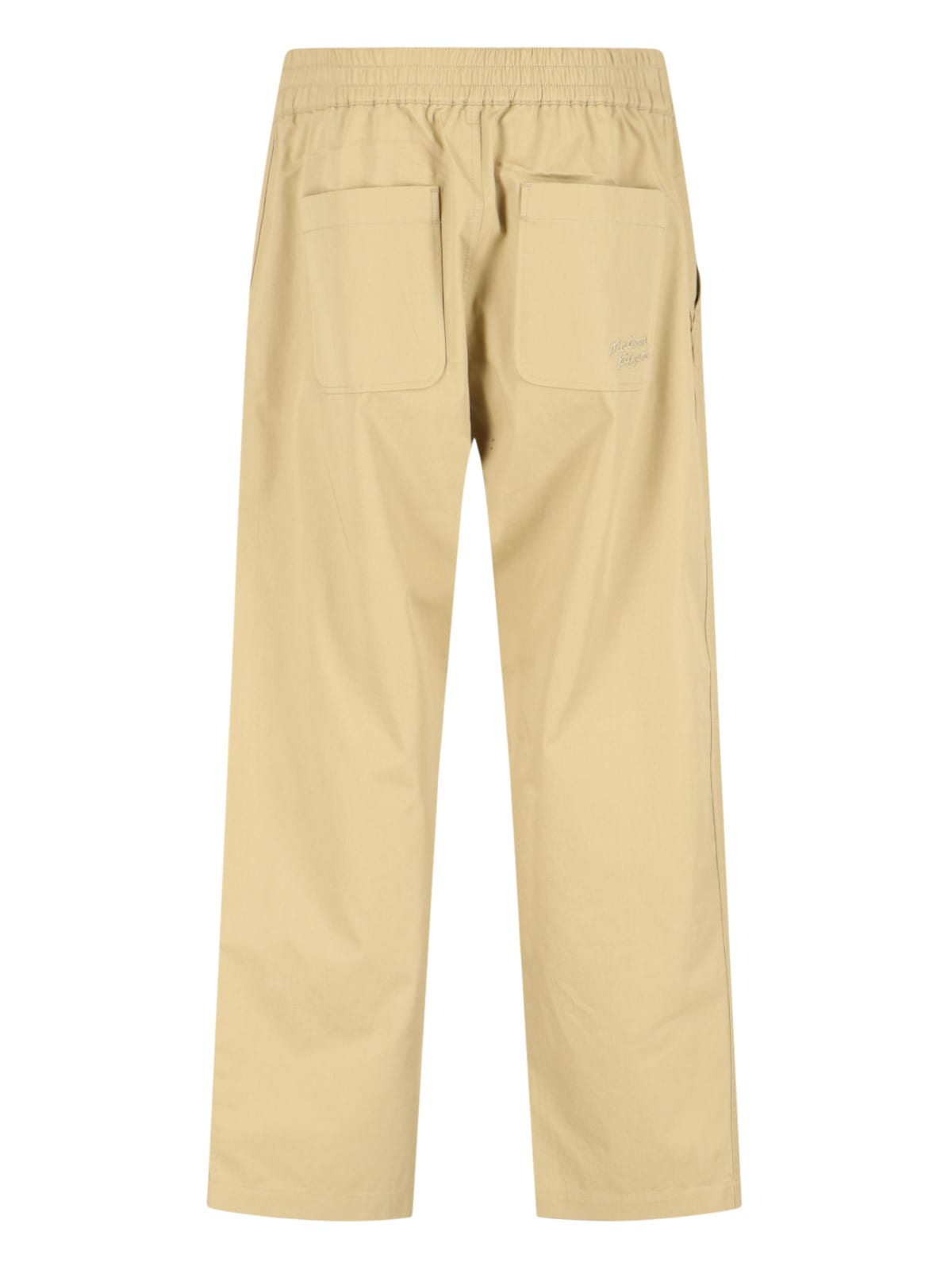 Maison Kitsuné Casual Trousers In Beige Cotton In Yellow