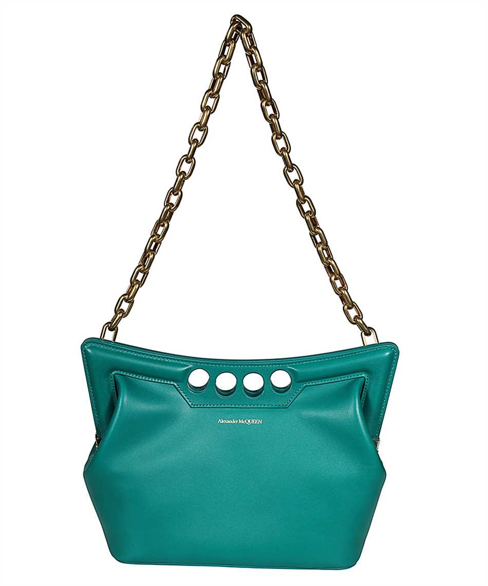 Shop Alexander Mcqueen Leather Crossbody Bag In Green