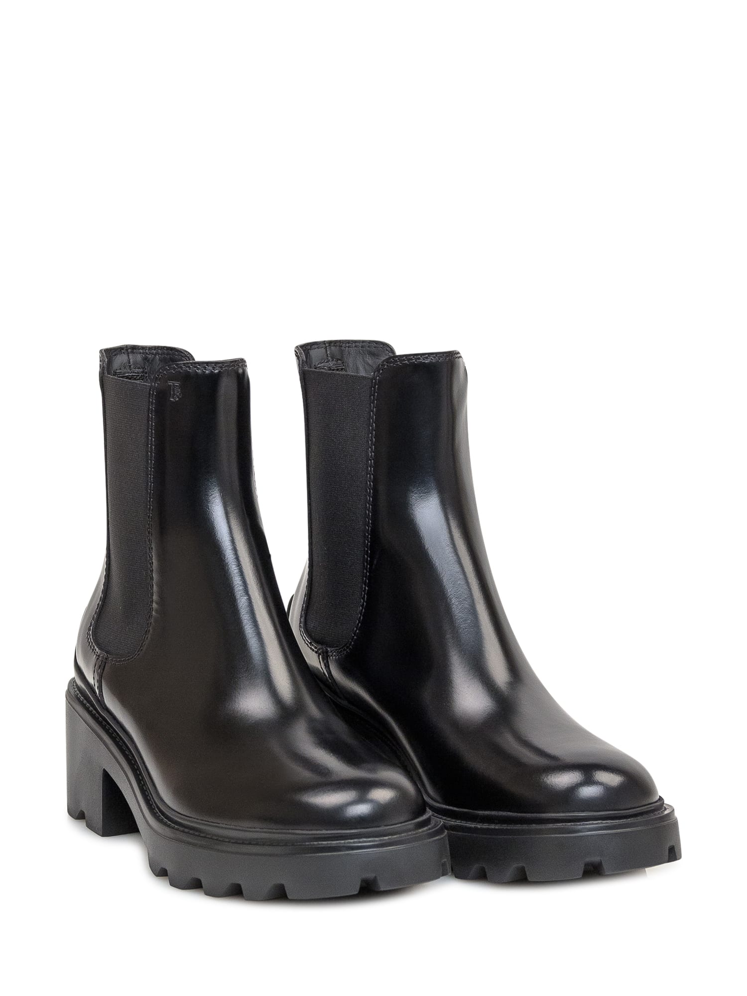 Shop Tod's Leather Boot In Nero