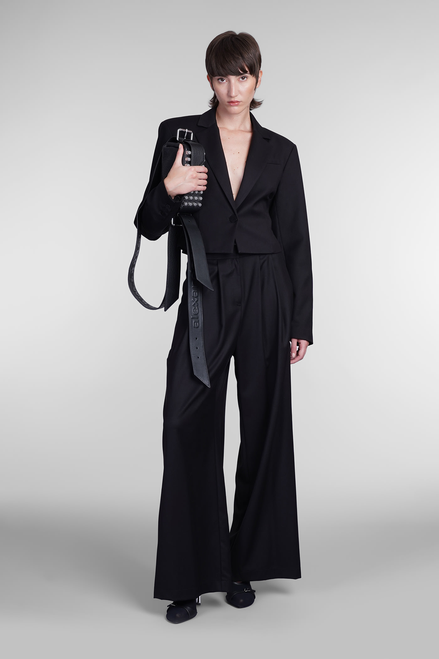 Shop Andreädamo Blazer In Black Polyester