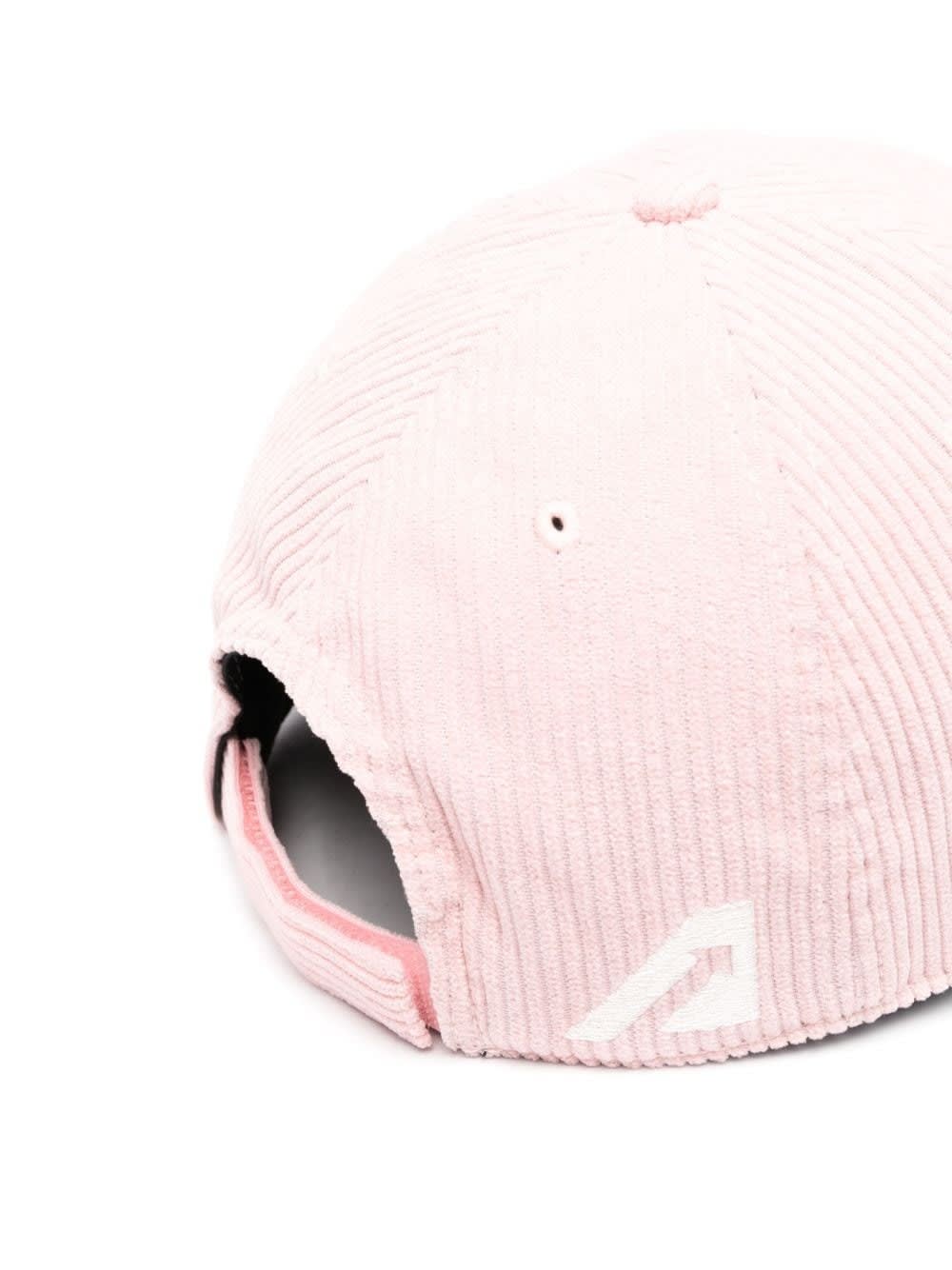 Shop Autry Pink Corduroy Baseball Cap With Logo In Rose