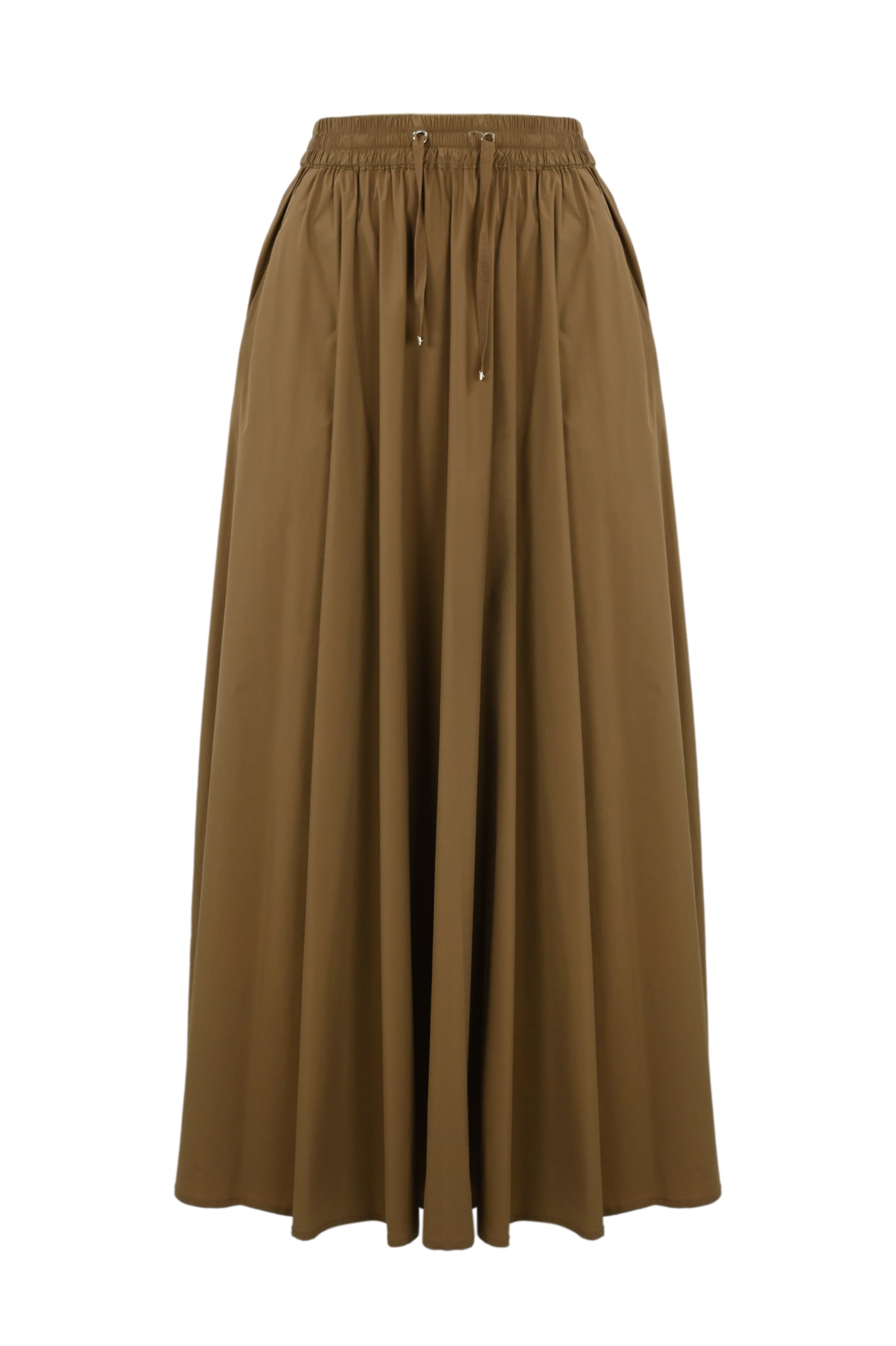Herno Midi Brown Skirt In Brown