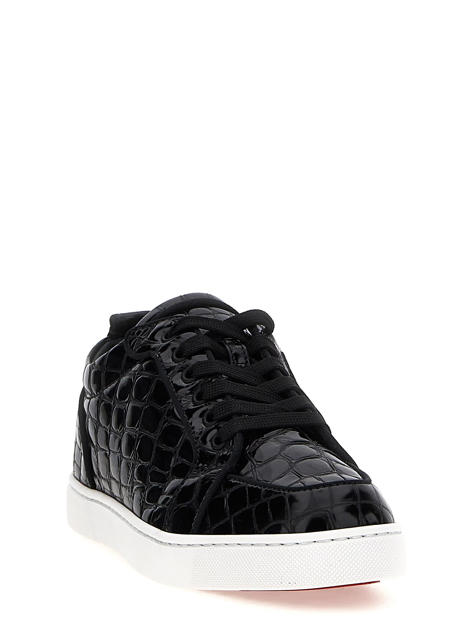 Shop Christian Louboutin Rantulow Orlato Flat Sneakers In Black