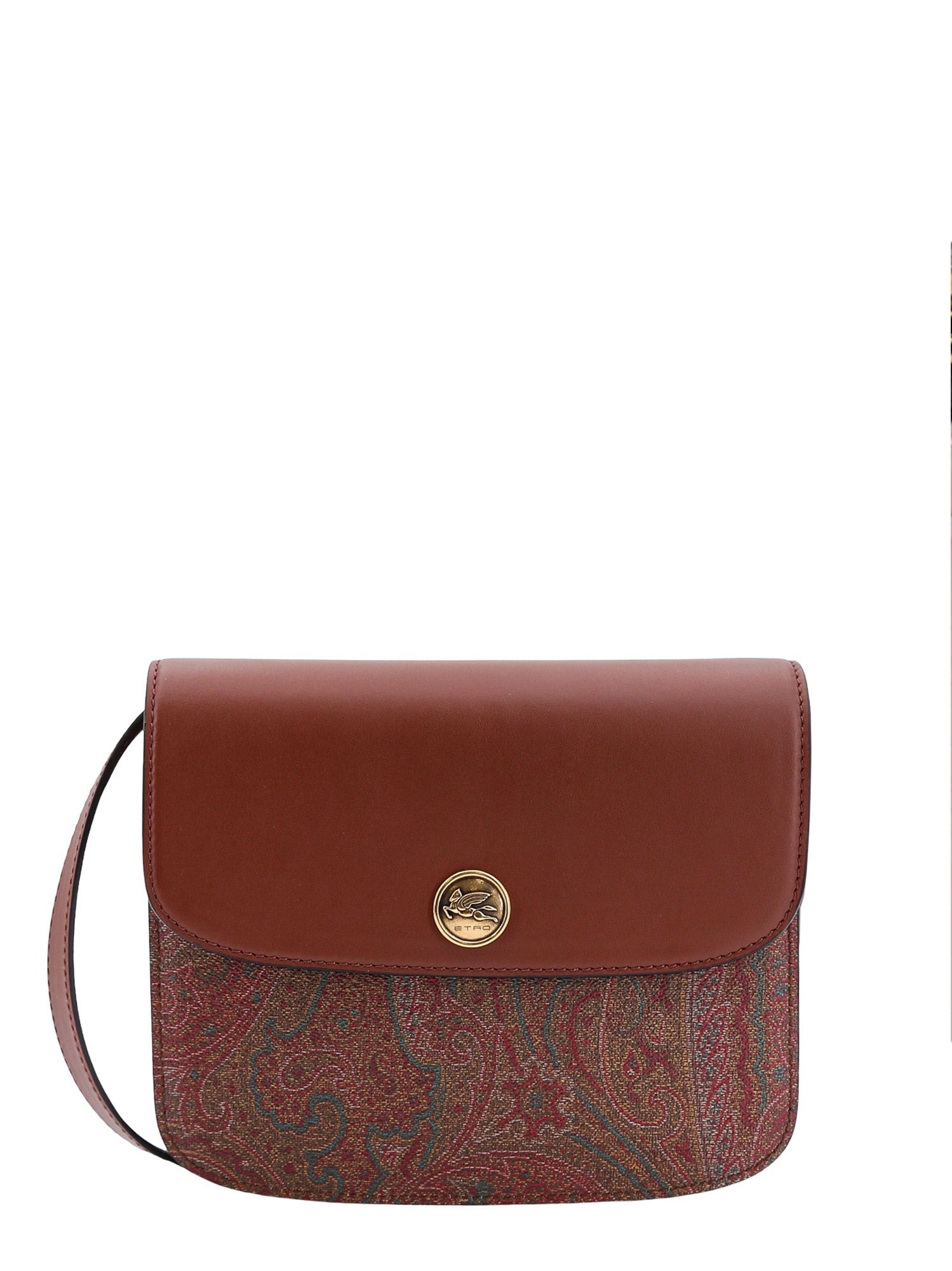Shop Etro Essential Shoulder Bag In Brown/red