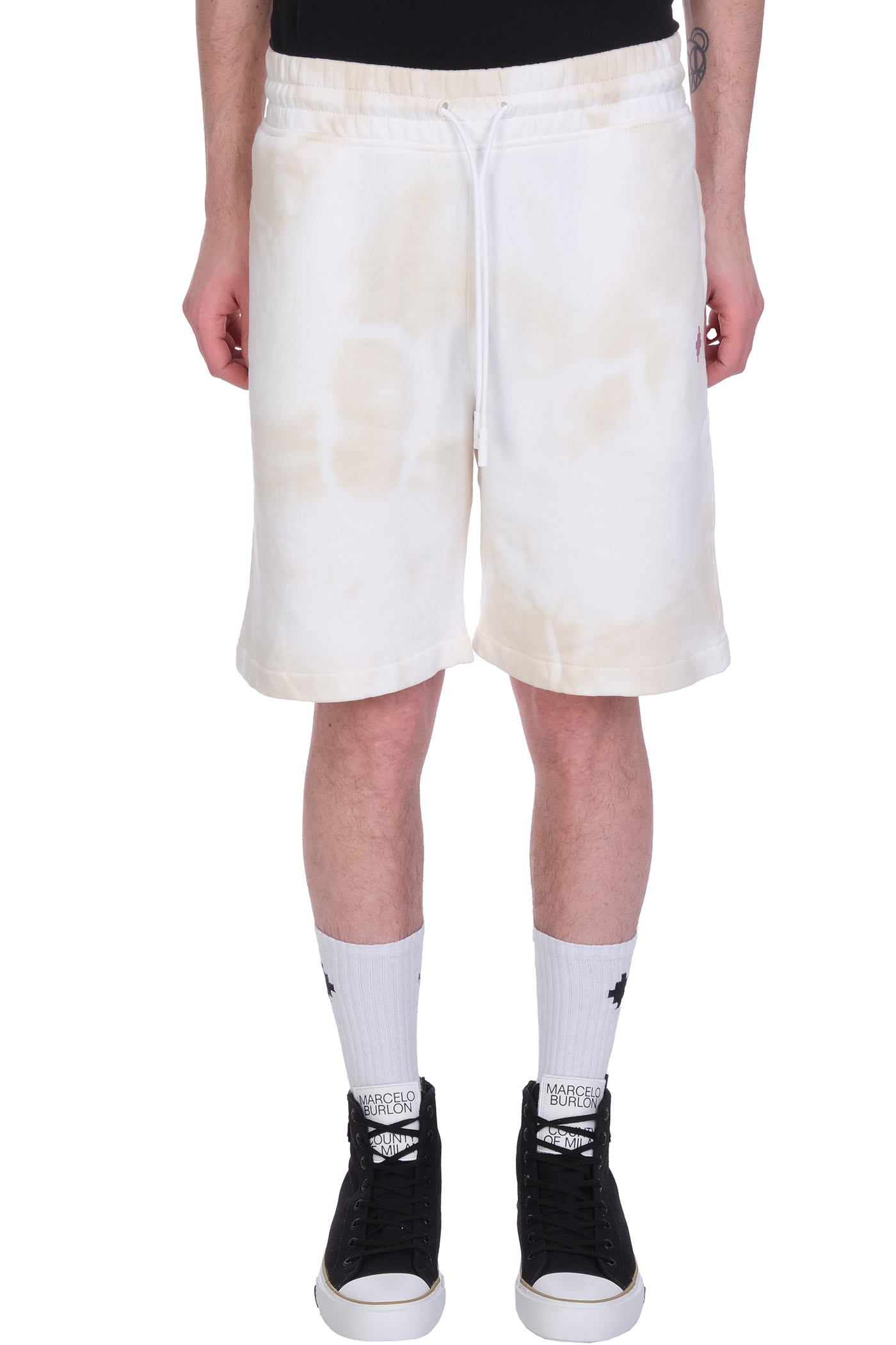 Marcelo Burlon Shorts In White Cotton