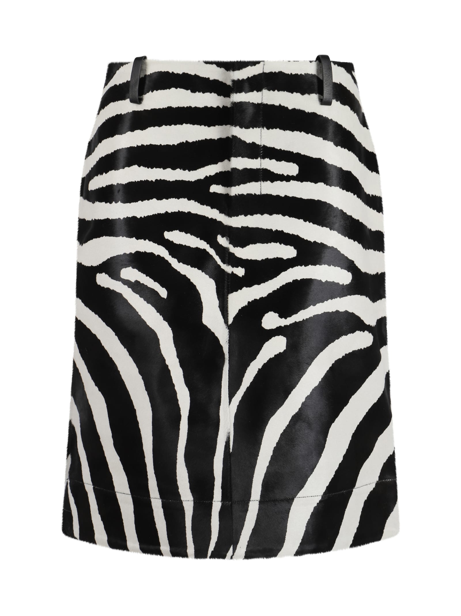 Shop Jacquemus La Jupe Tozzi Midi Skirt In Black And White Zebra