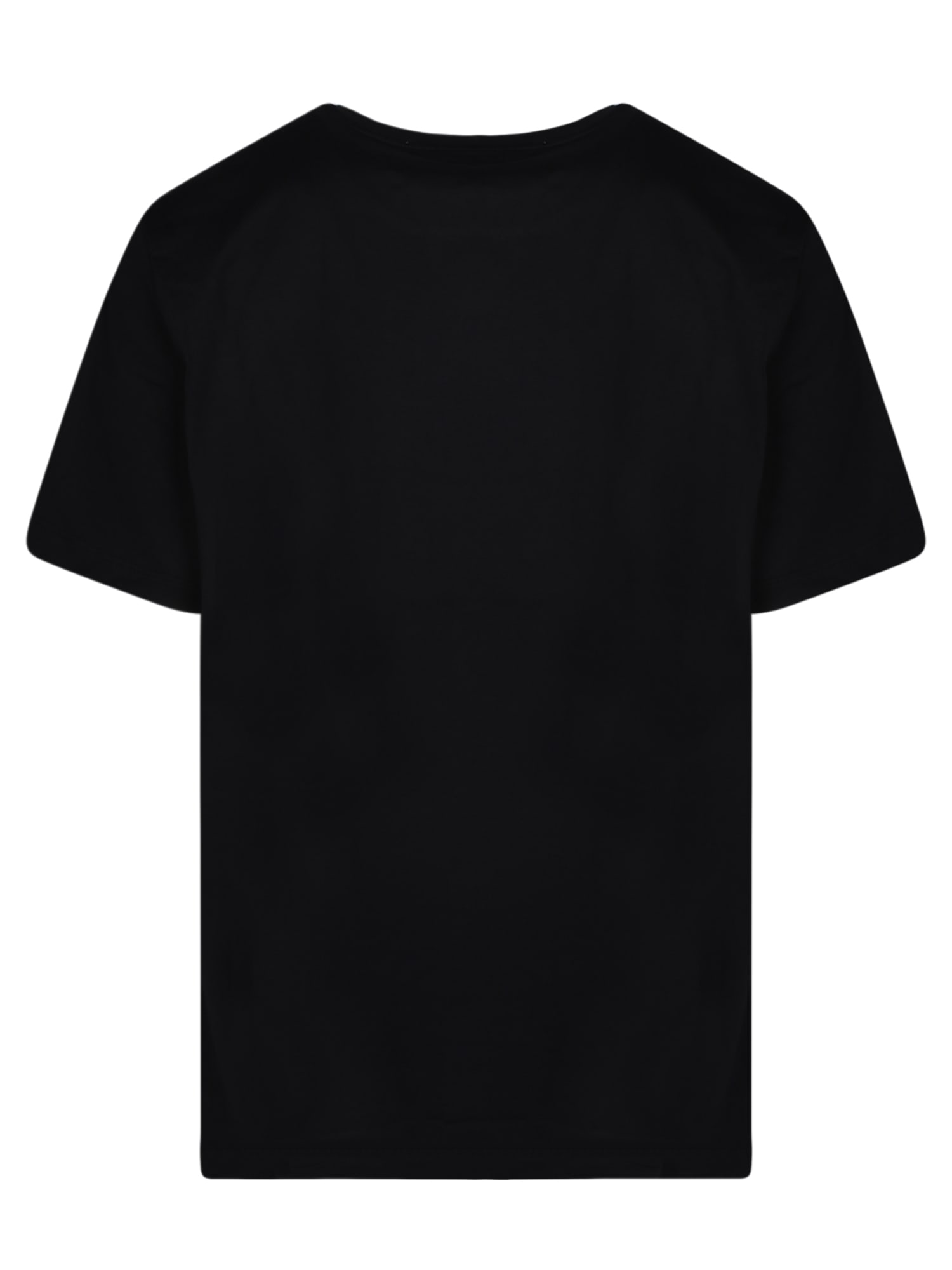 Shop Msgm Box Logo Fluo Black T-shirt