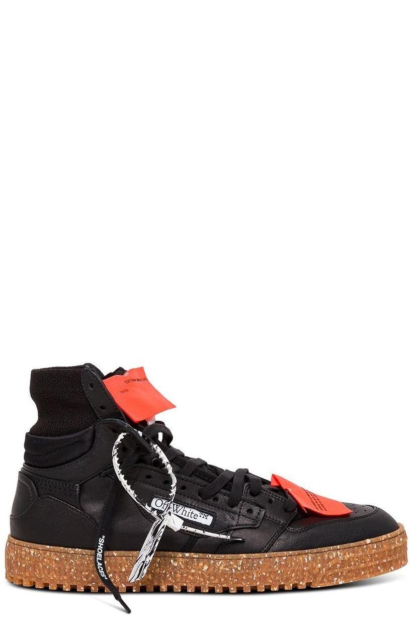 Shop Off-white Logo High-top Sneakers In Nero