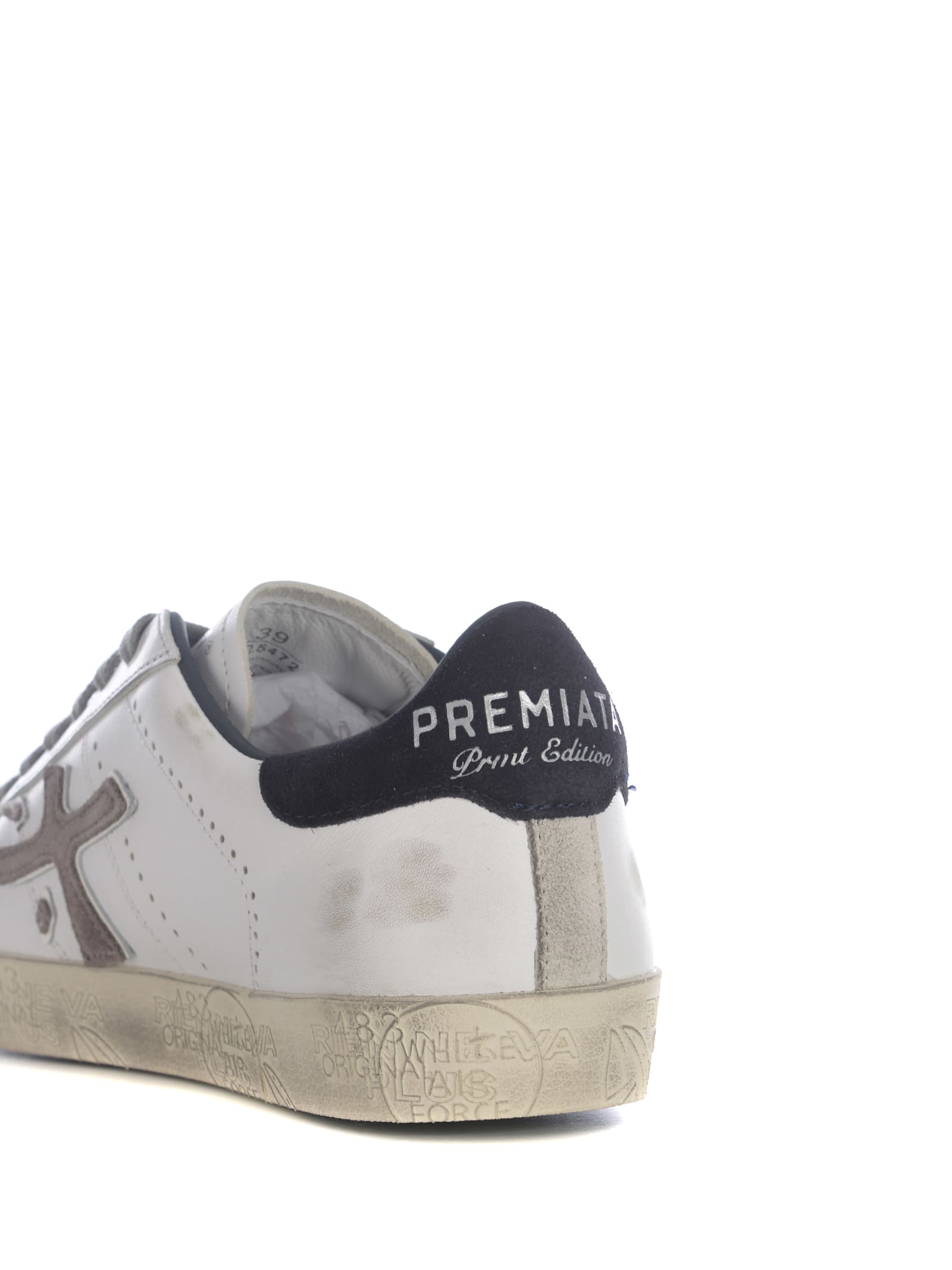 Shop Premiata Sneakers  Steven 5472 In Leather In White