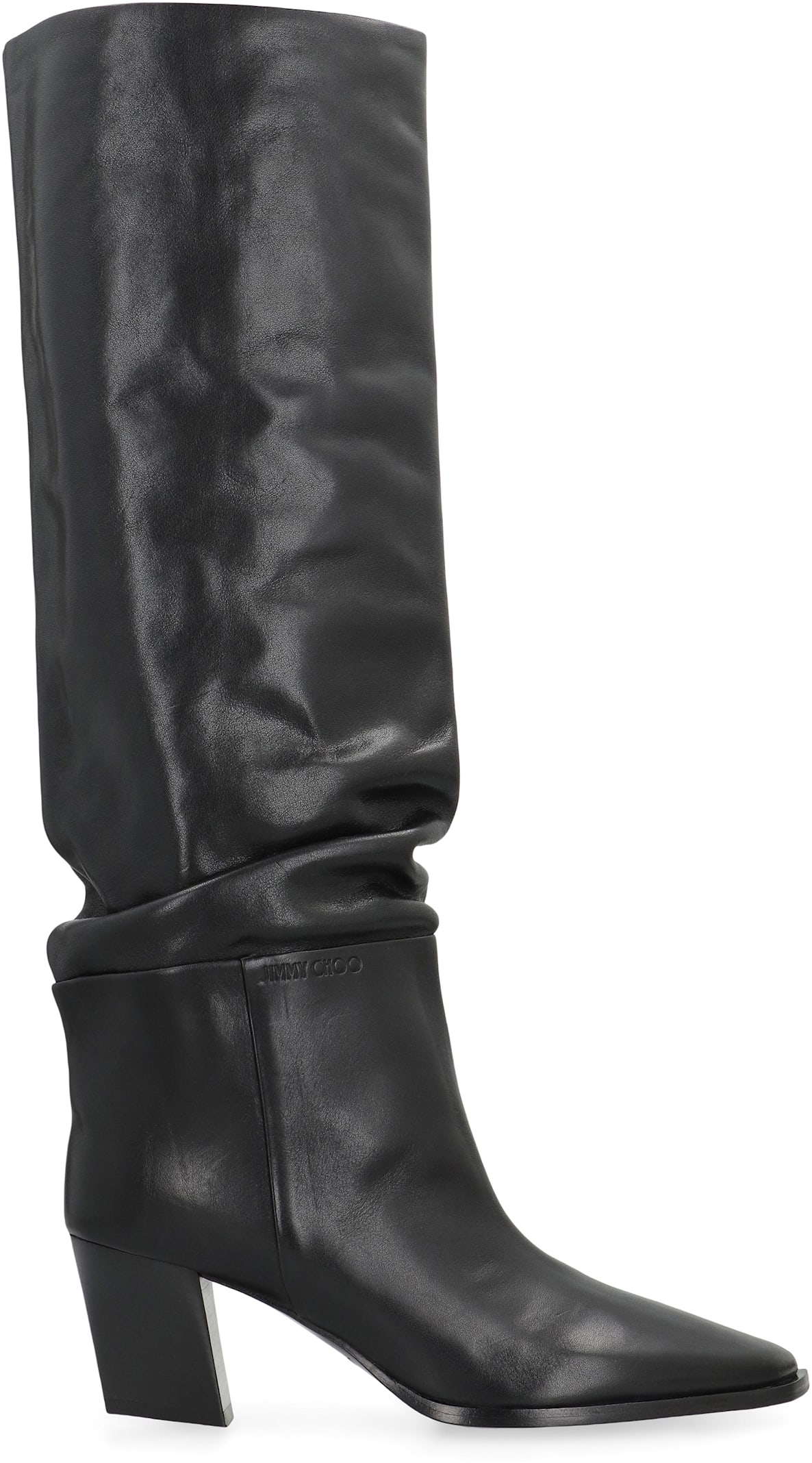 Jimmy Choo Hart Leather Boots In Black