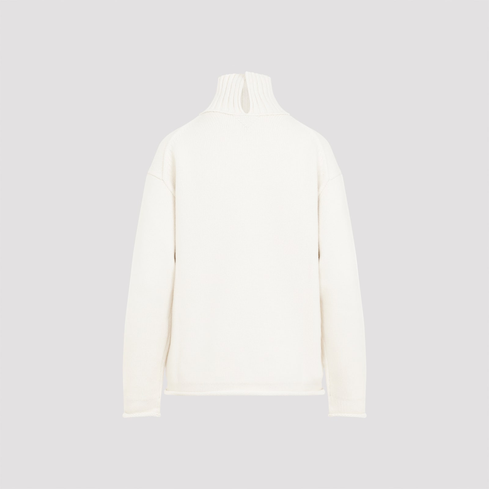 Shop Bottega Veneta Cashmere Sweater In Chalk