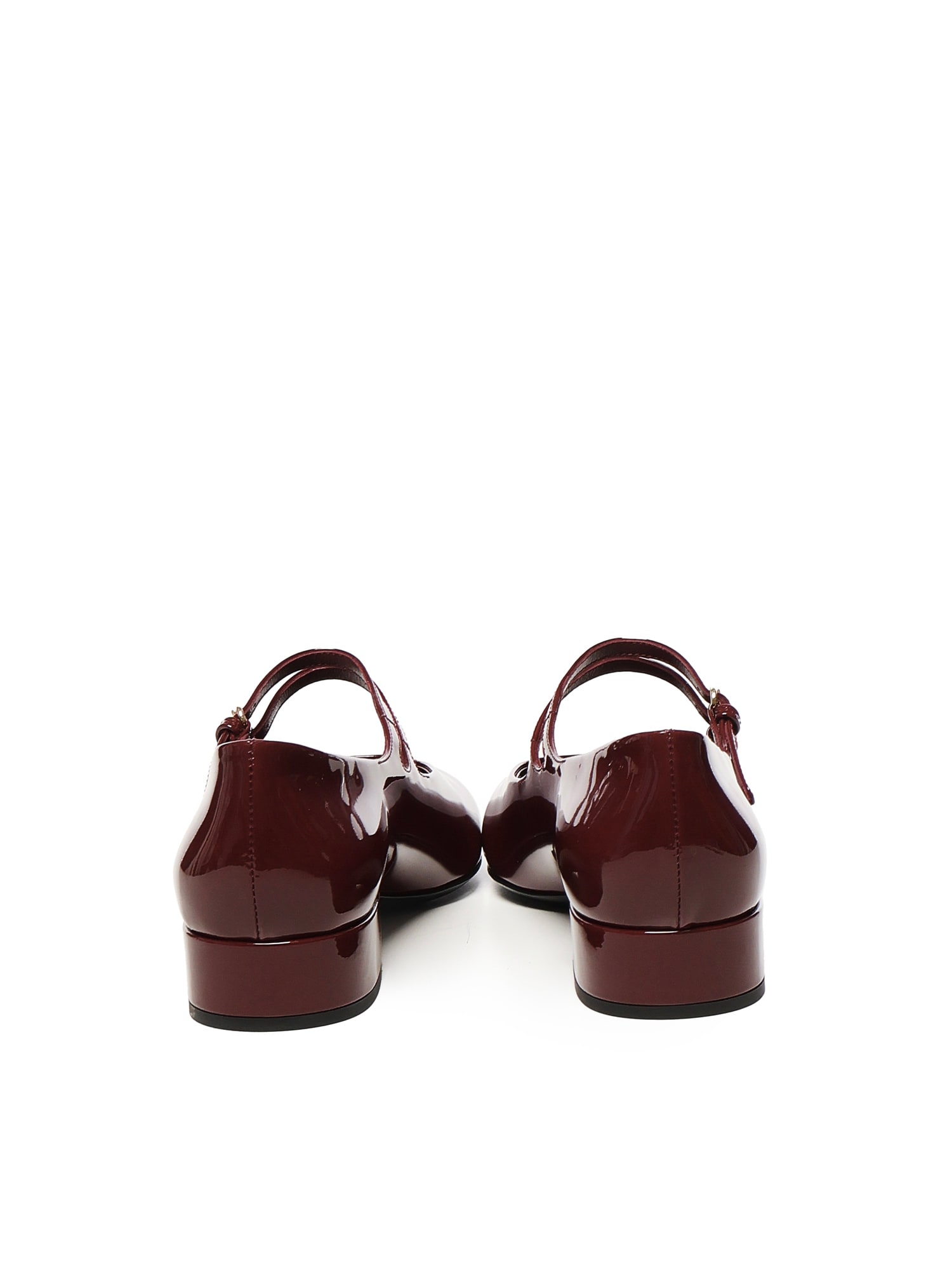 Miu Miu Purple Calf Leather Decollete Pumps In Purple