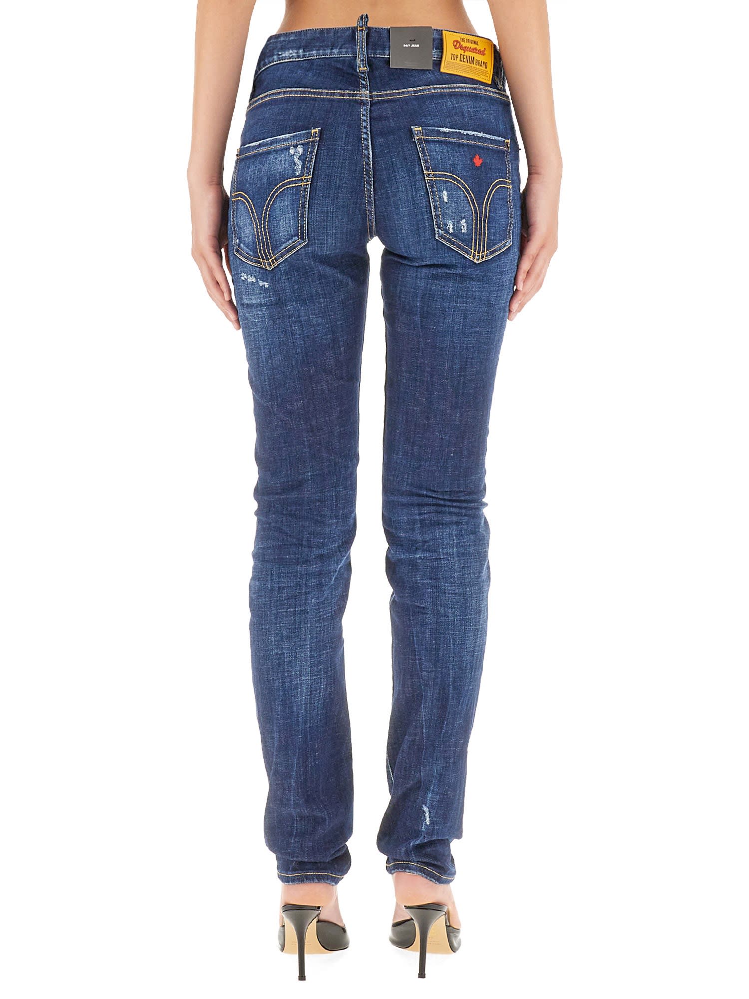 Shop Dsquared2 Jeans 24/7 In Blu Denim