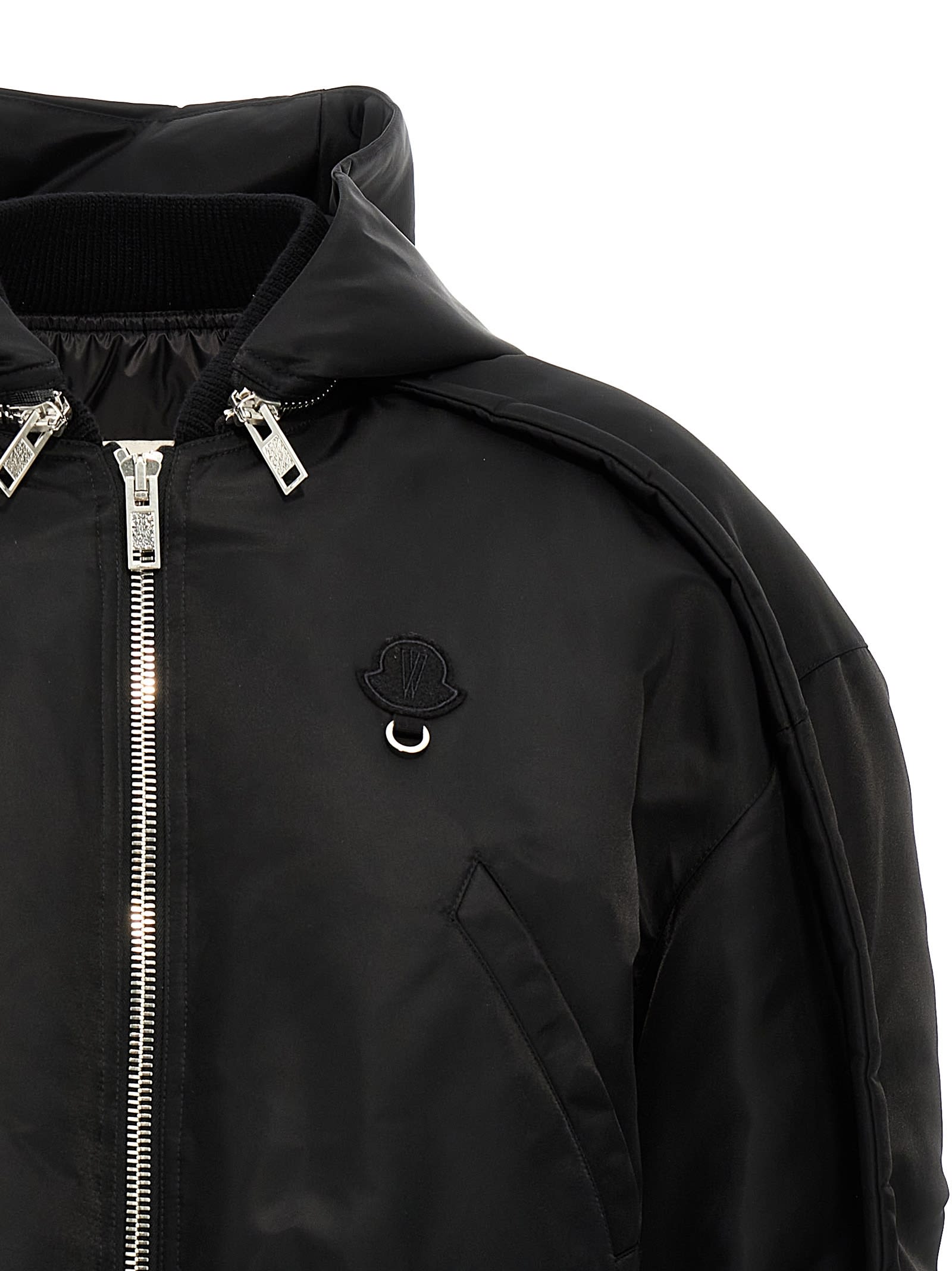 Moncler Genius Malek 6 Moncler Willow Smith Jacket With Logo Patch And Iconic Metal Detail In Black