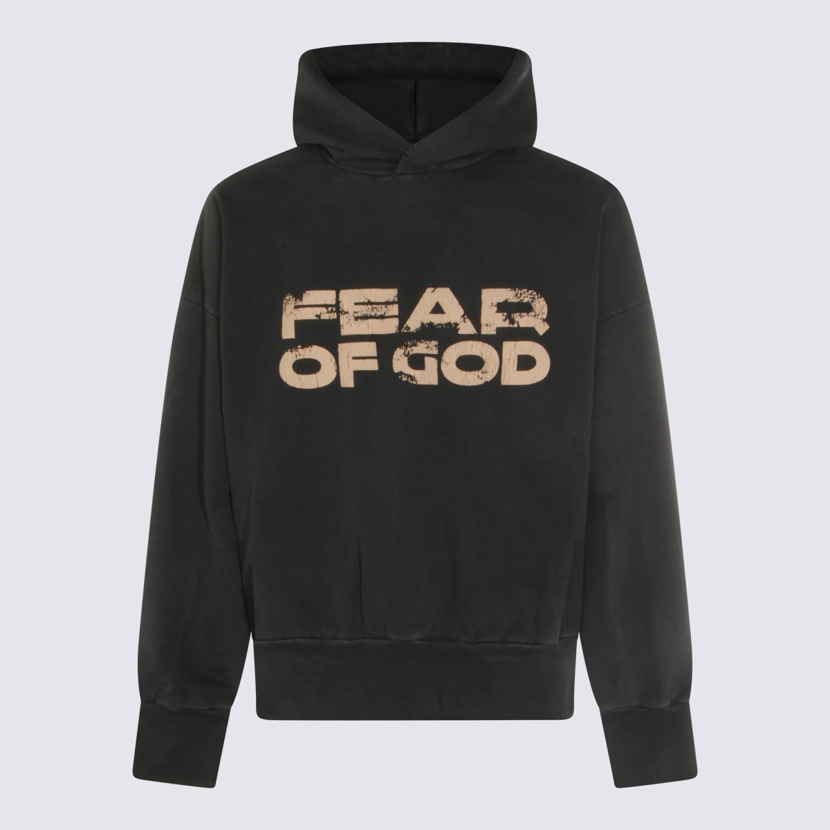 Fear Of God Hooded Knitwear With Ribbed Cuffs And Hem In Black