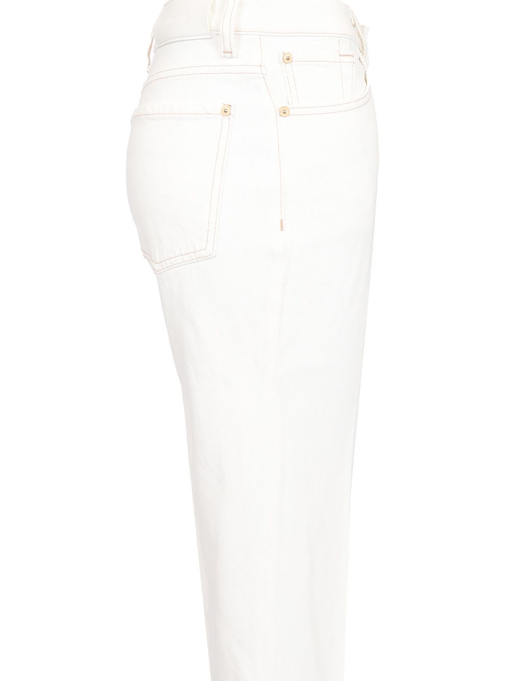 Shop 7 For All Mankind Straight Leg Calie Jeans In White