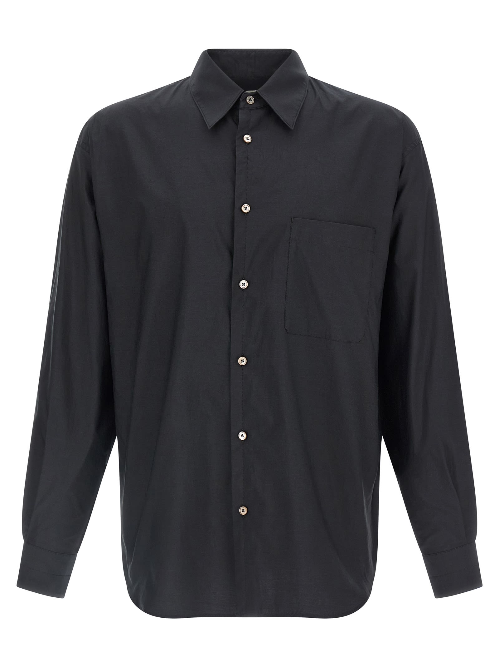 Lemaire Cotton Silk Shirt In Gray
