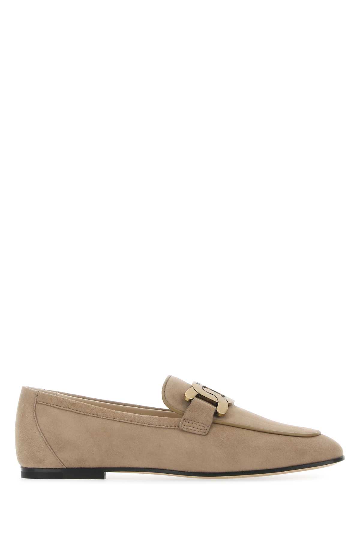 Shop Tod's Cappuccino Suede Loafers In C806