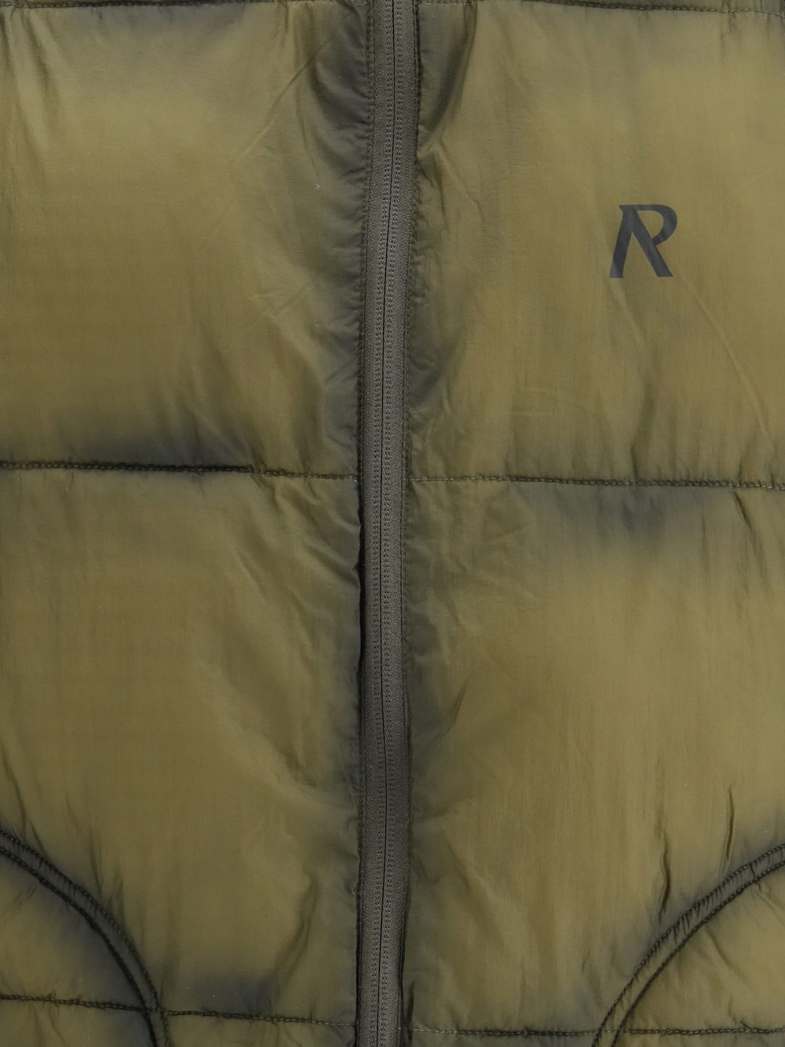 Represent Hooded Nylon Puffer Jacket In Green