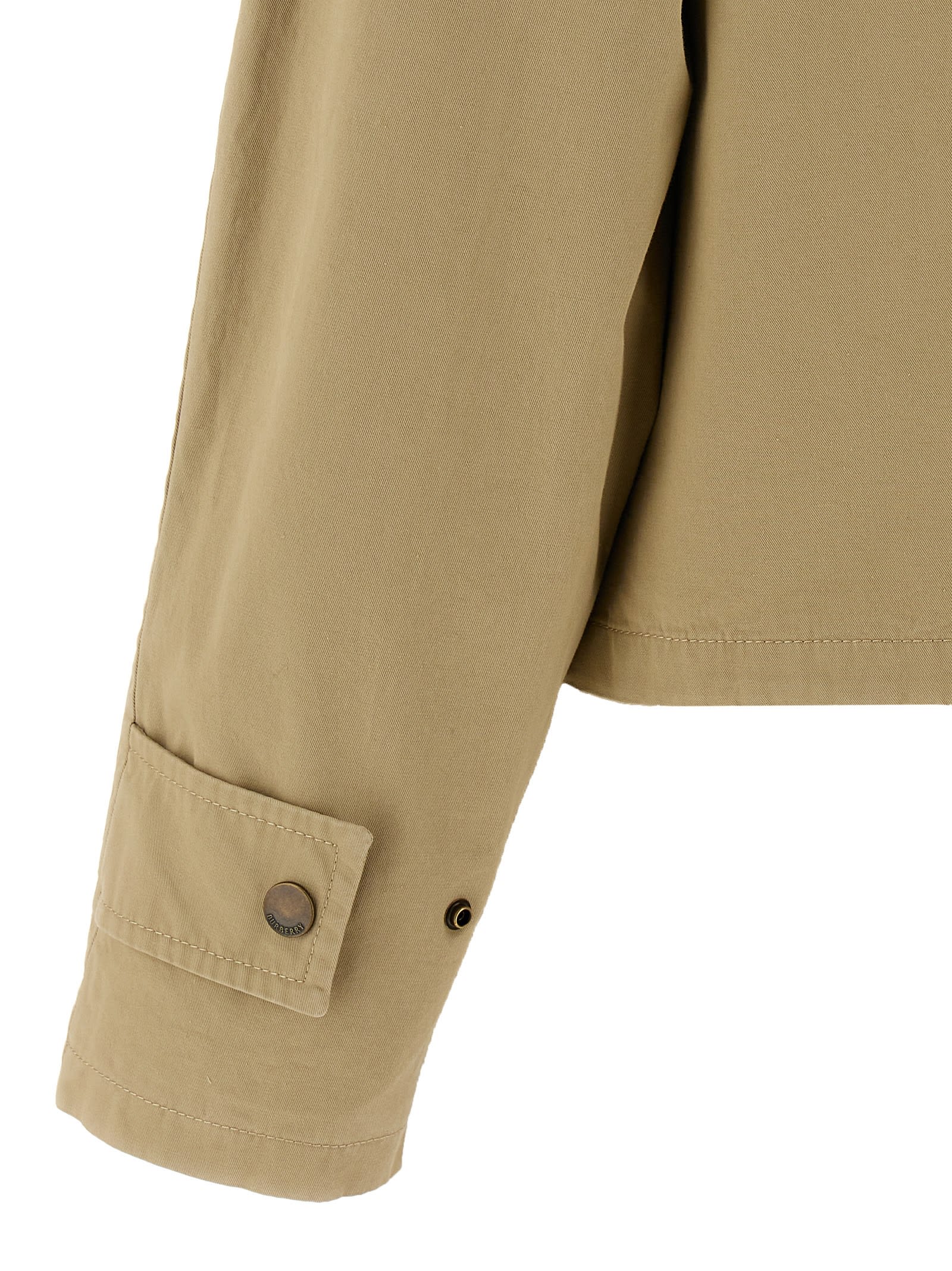 Shop Burberry Canvas Jacket In Beige
