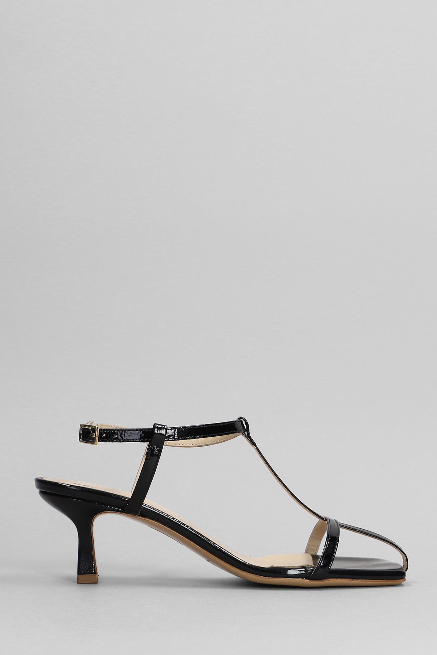Sandals In Black Leather