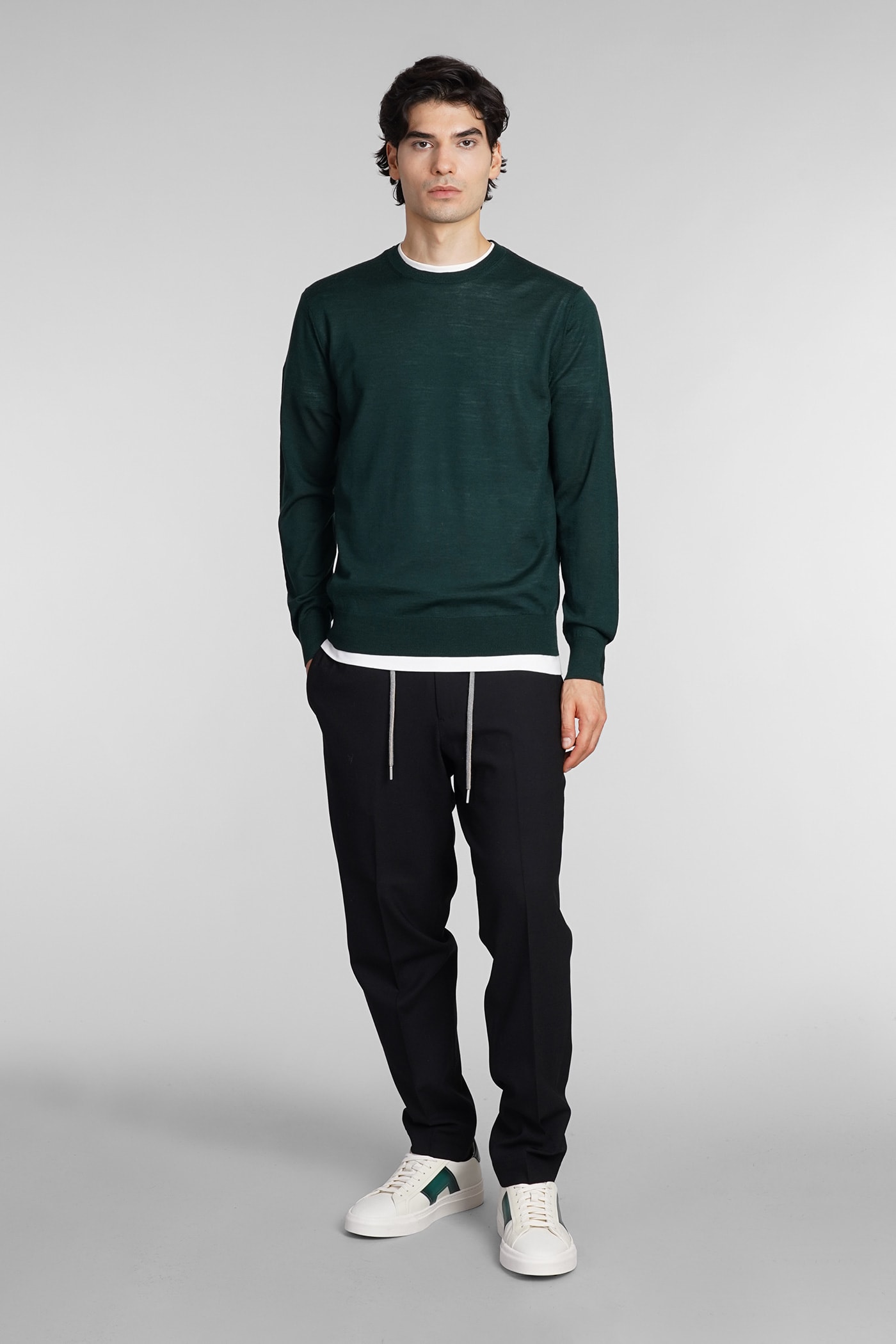 Shop Ballantyne Knitwear In Green Wool