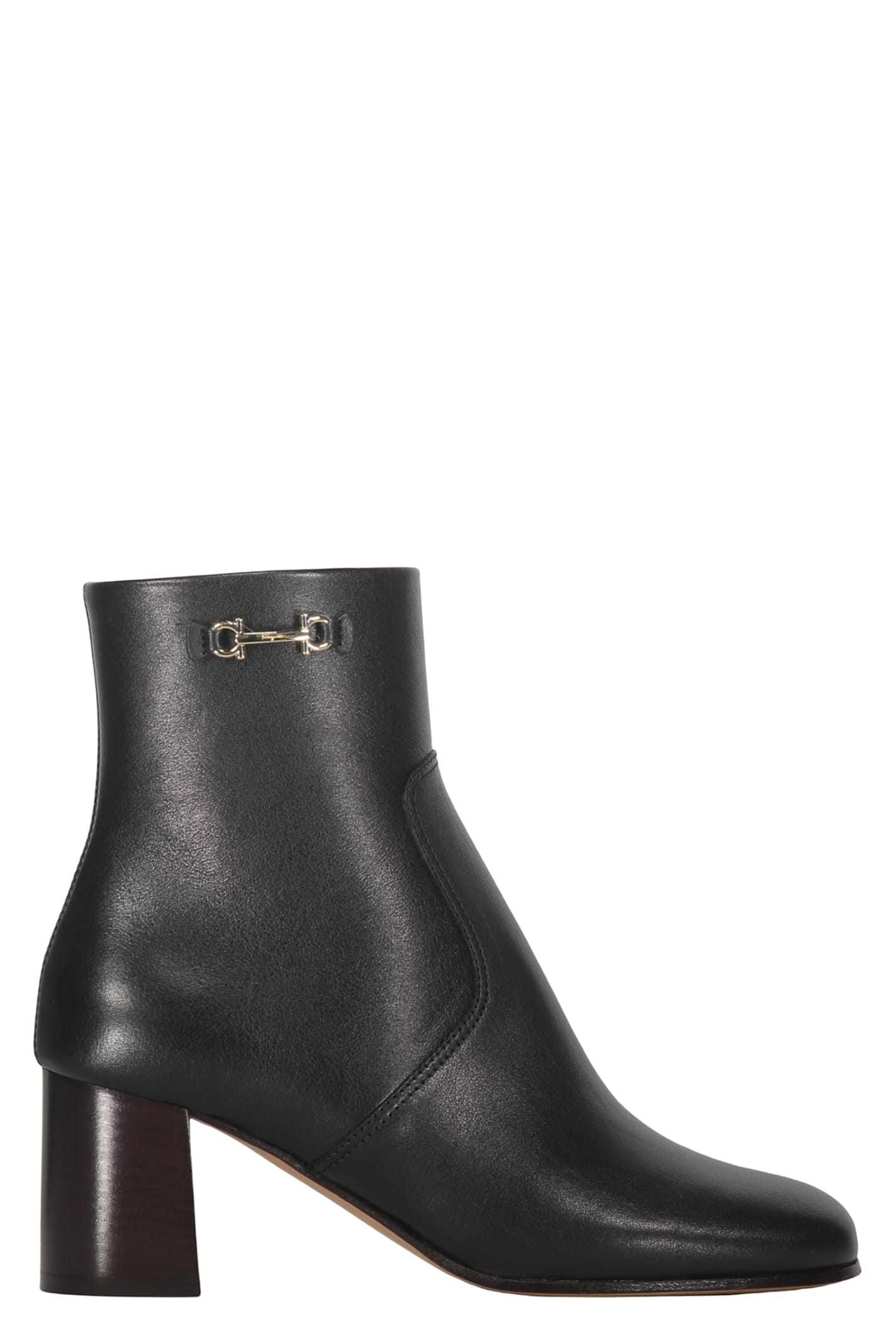 Ferragamo Otello Buckle-detail Ankle Boots In Multi