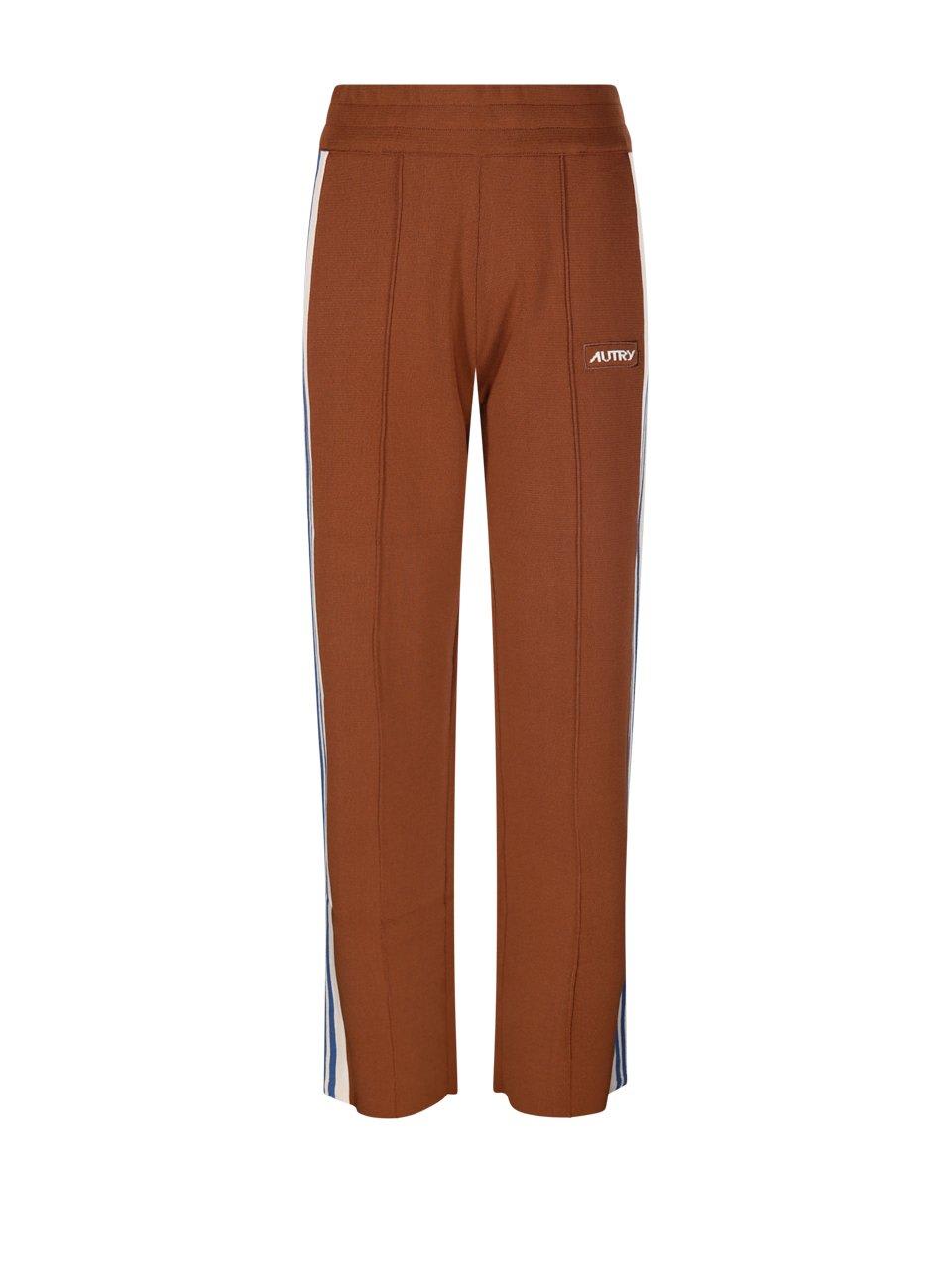 Shop Autry Logo Patch Joggers In Brown