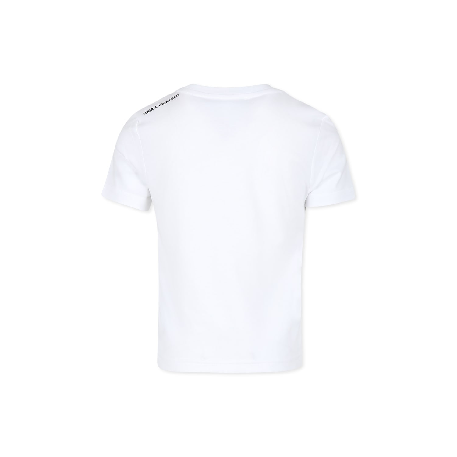 Karl Lagerfeld White T-shirt For Kids With Karl In White