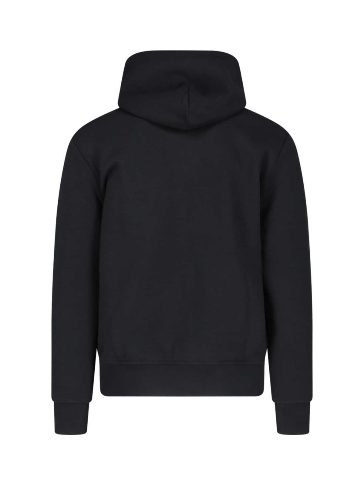 Shop Polo Ralph Lauren Logo Hoodie In Black