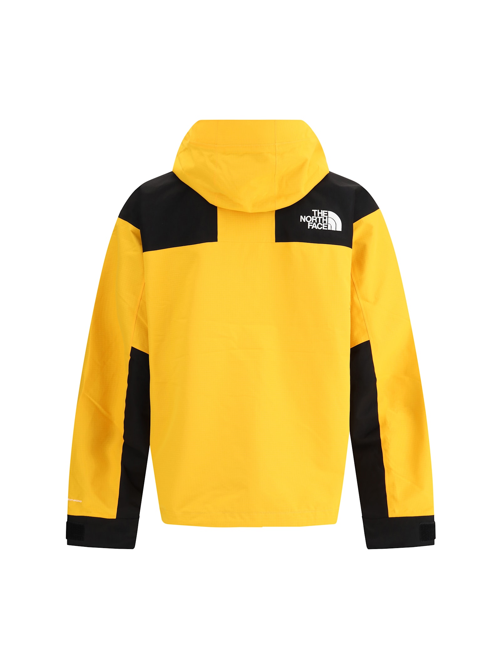 The North Face Windbreaker Jacket With Drawstring And Hood In Yellow