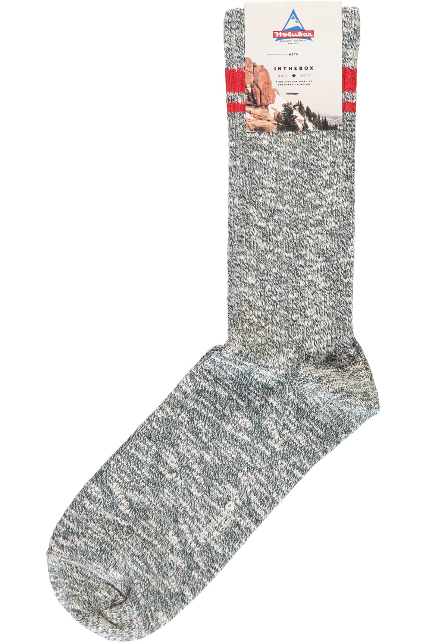 Shop Holubar Cotton Socks In Green