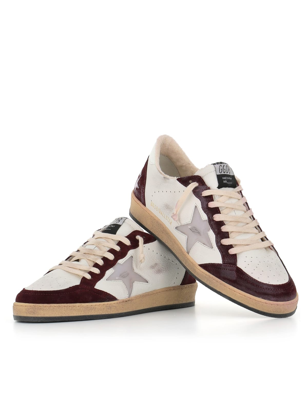 Golden Goose Men's Ballstar Leather And Suede Low-top Sneakers In Red ...