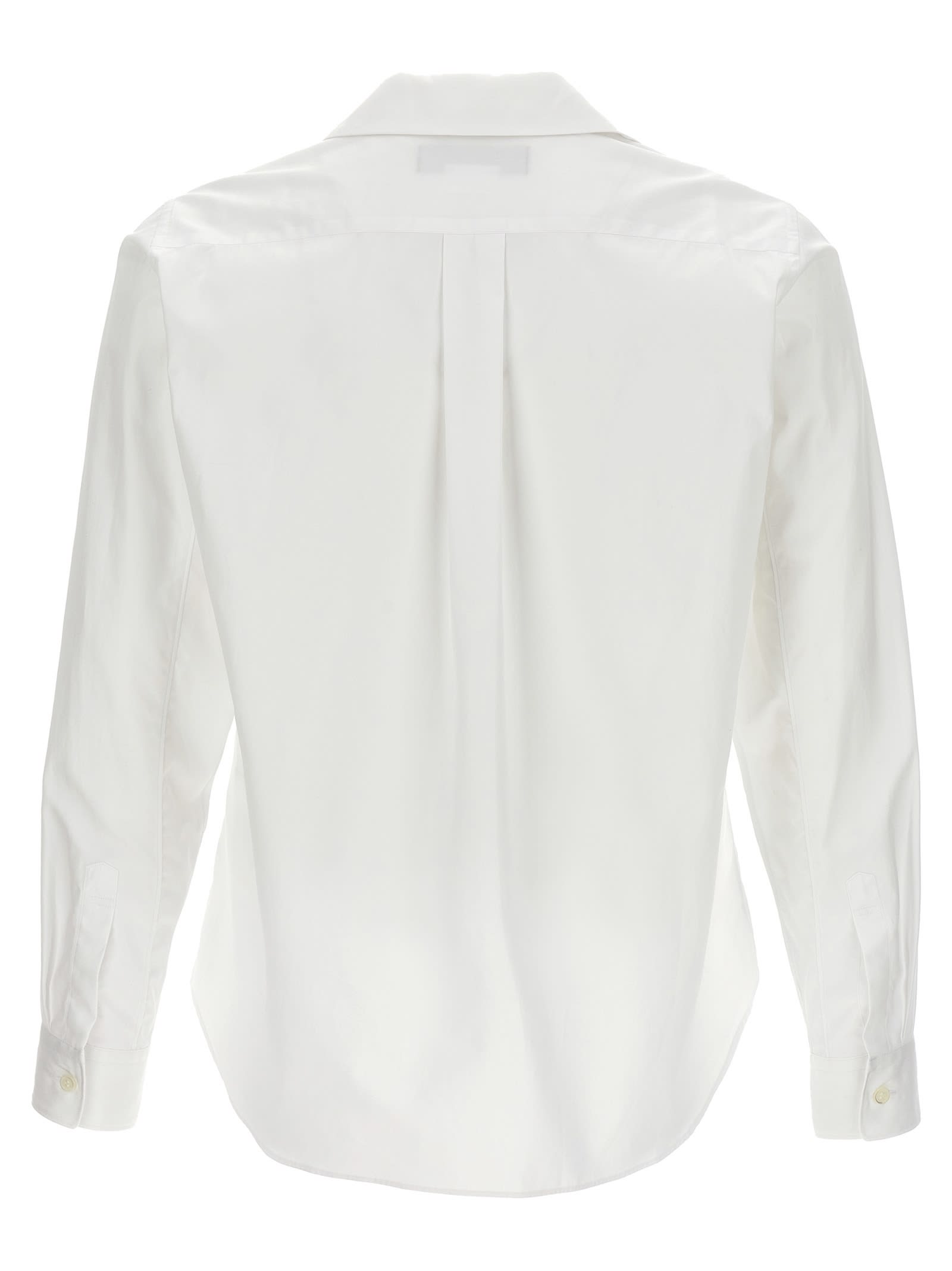 Shop Black Comme Des Garçons Cut-out Shirt In White