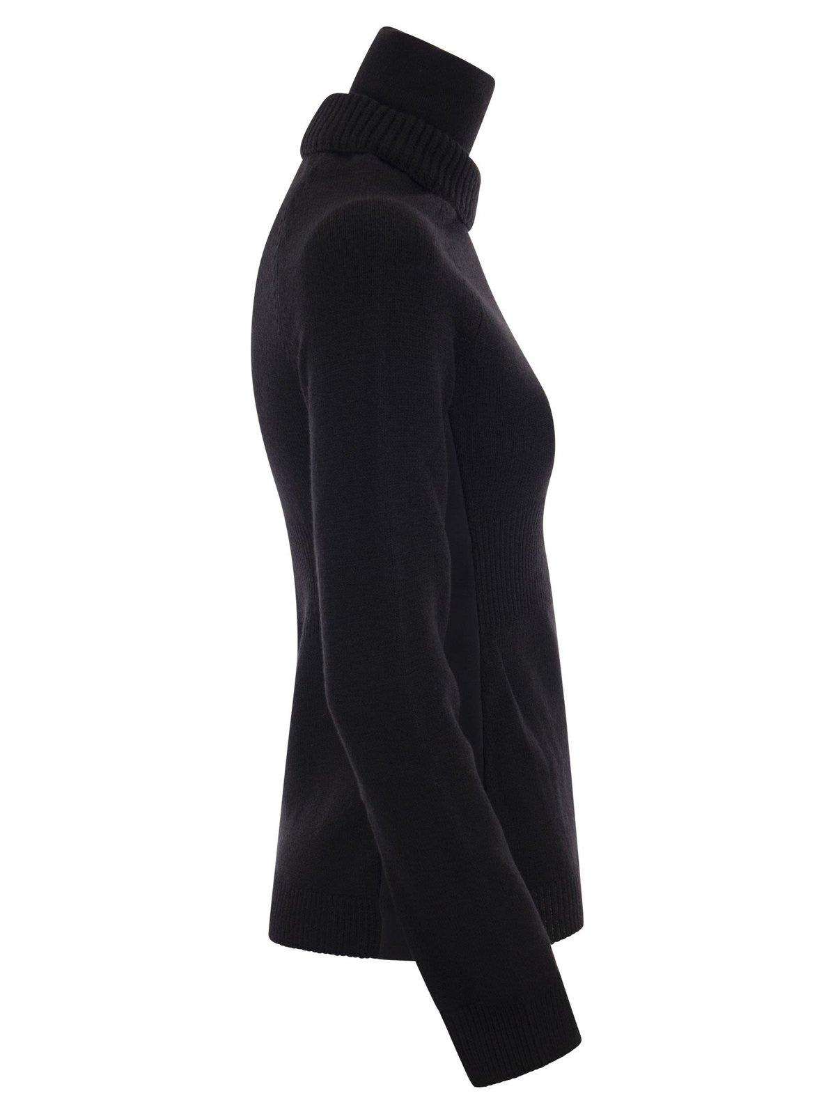 Moncler Turtleneck Knitted Jumper In Black