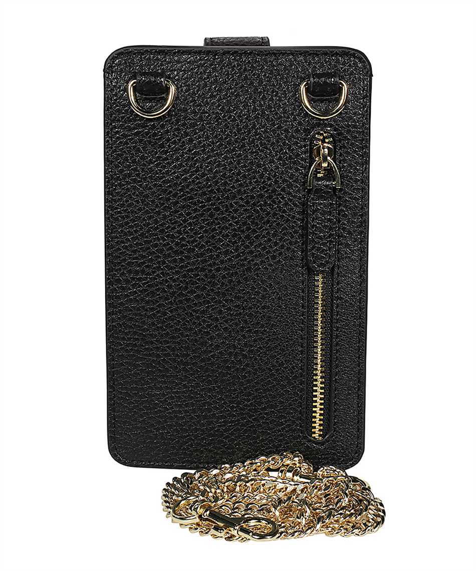 Versace Jeans Couture Phone Holder With Chain In Black