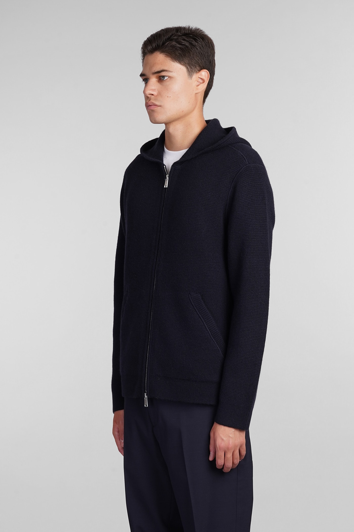 Shop Theory Casual Jacket In Blue Cashmere